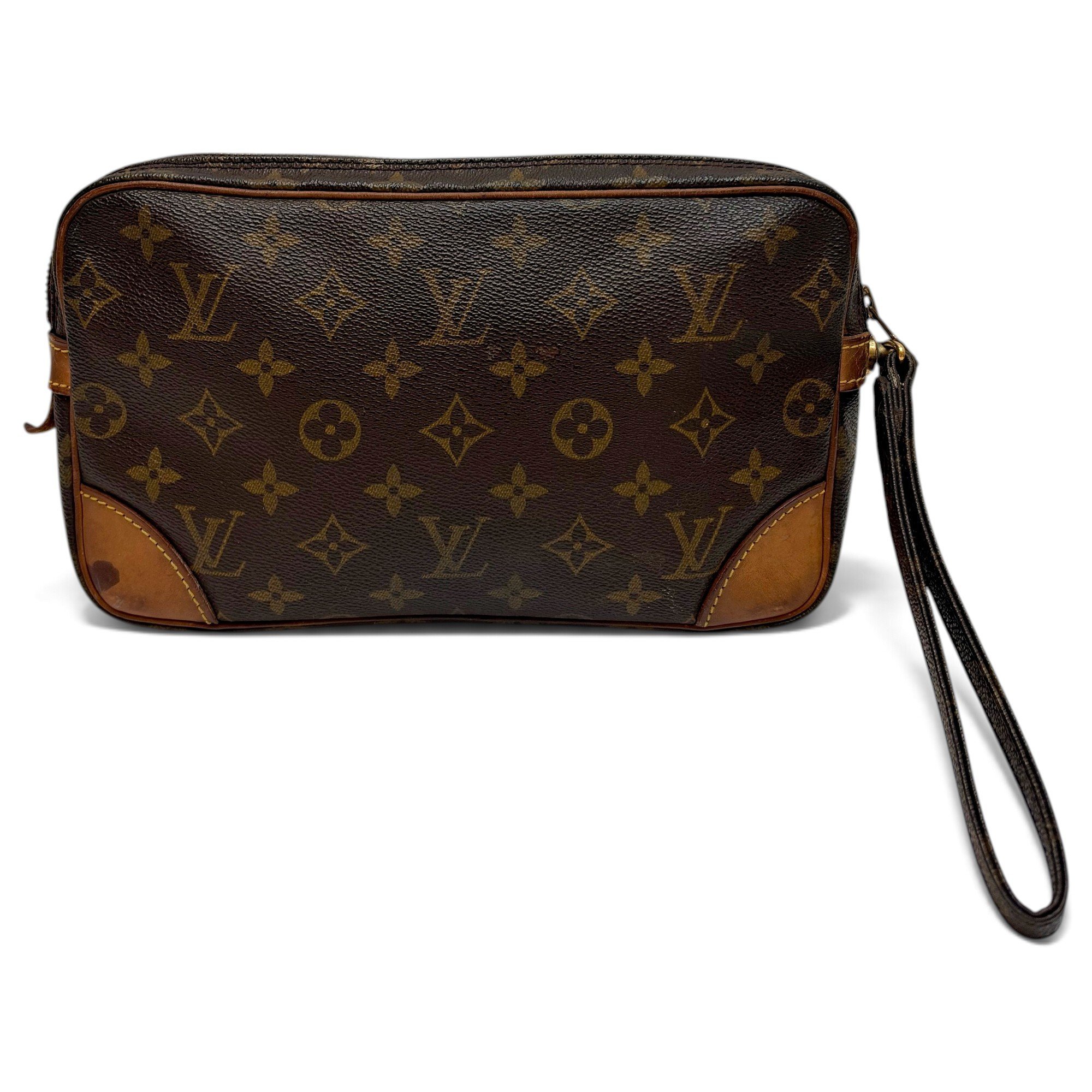 Leather clutch bag
