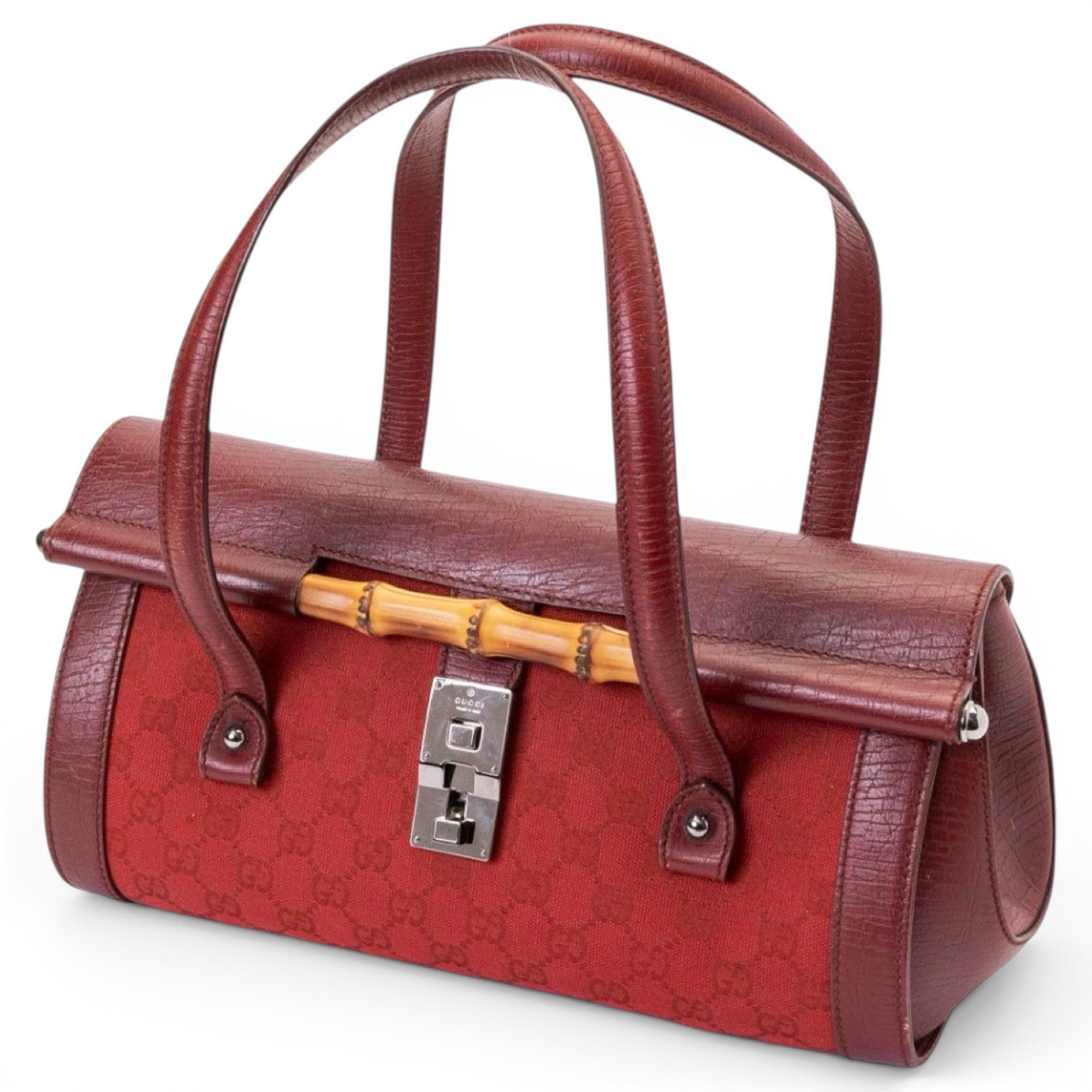 Bamboo leather handbag