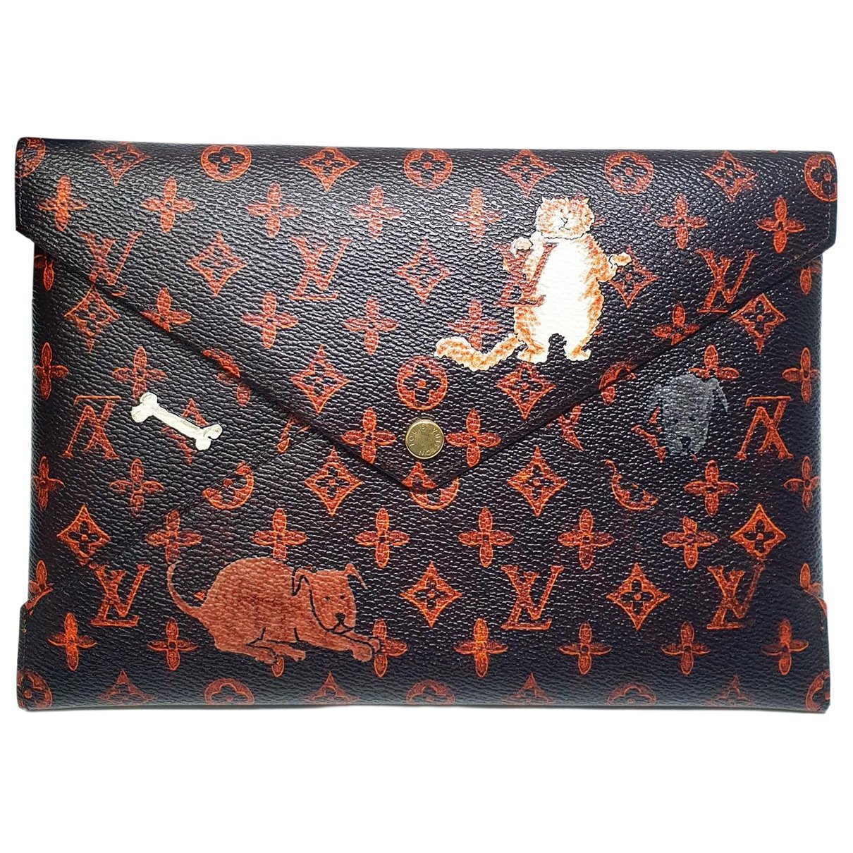 Leather clutch bag