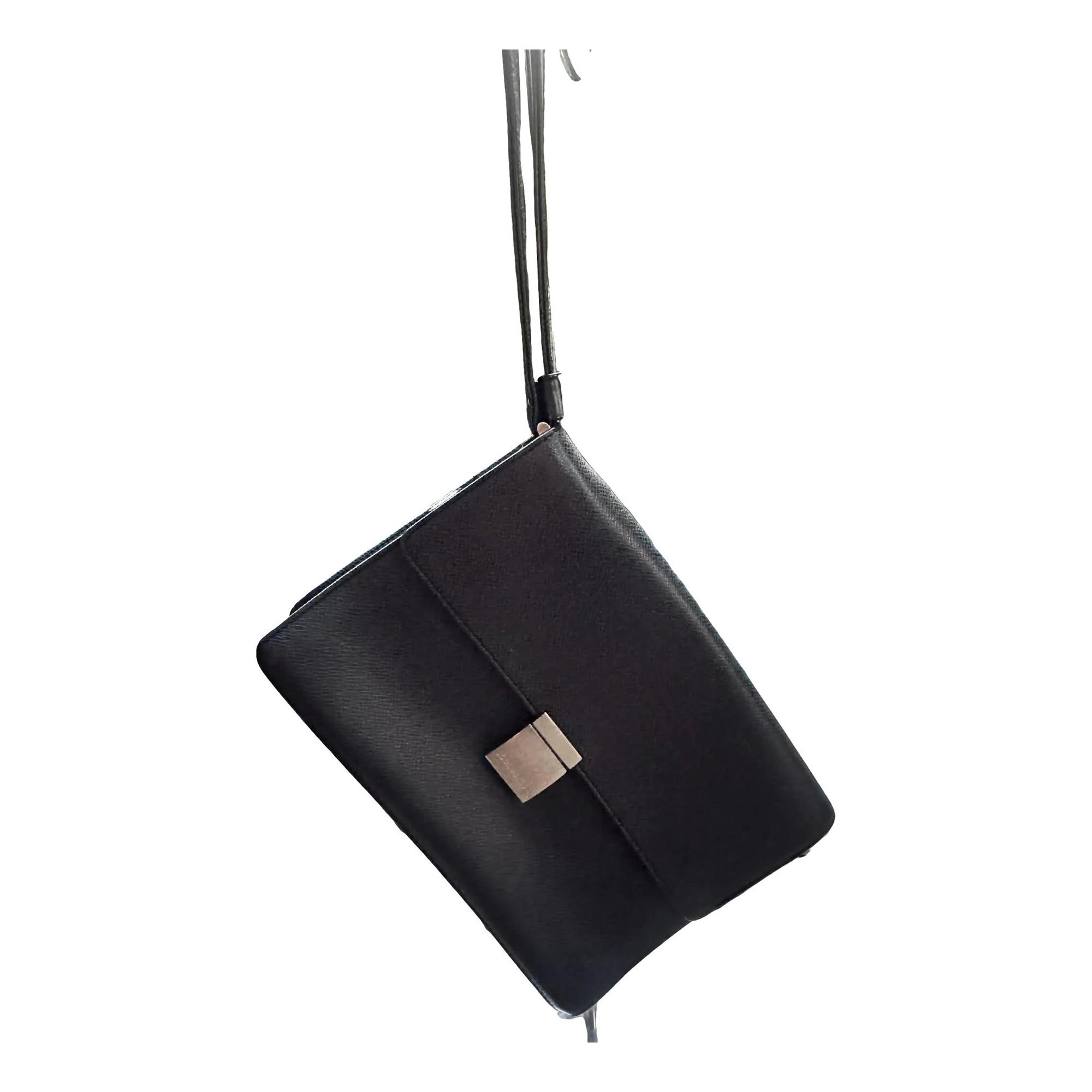 Leather clutch bag