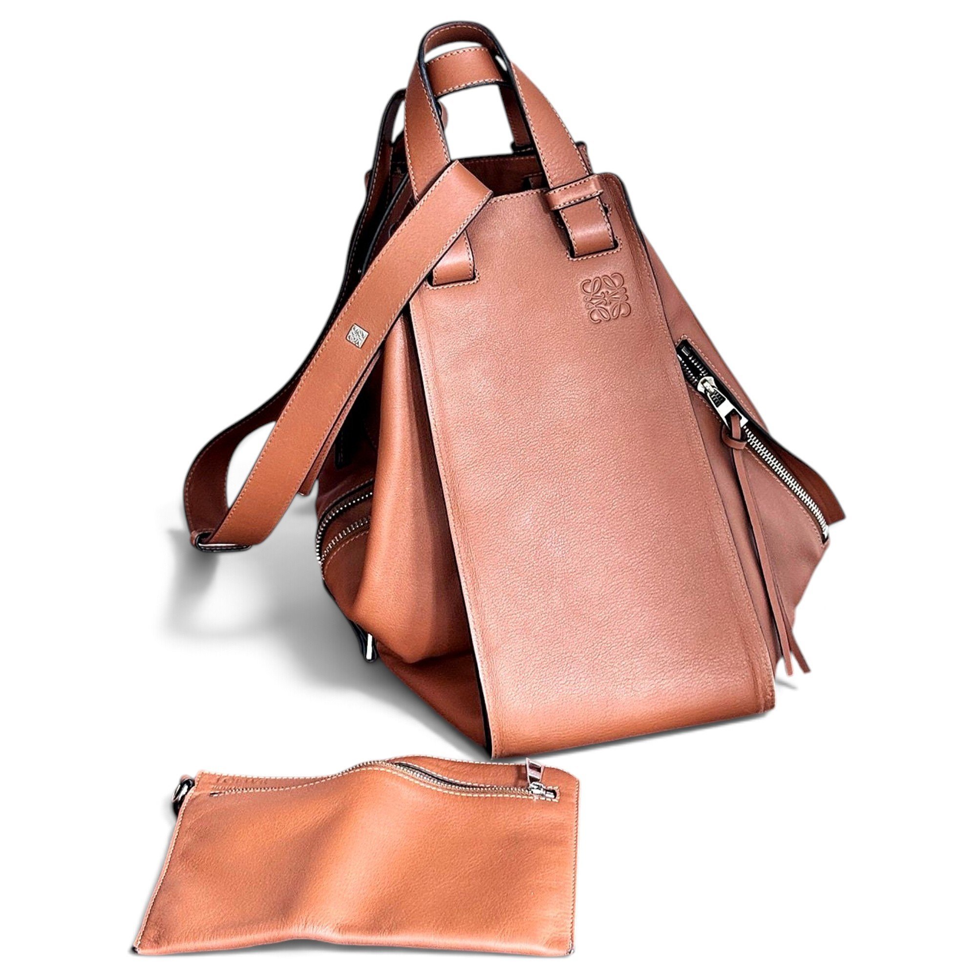 Hammock leather handbag