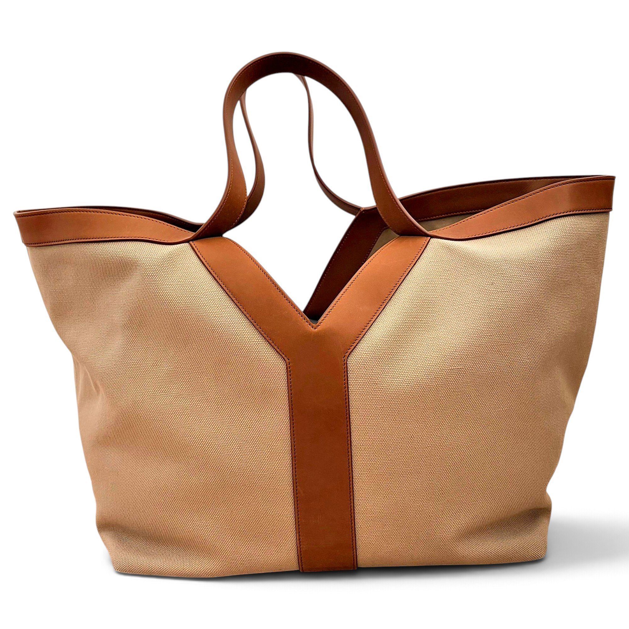 Y linen handbag
