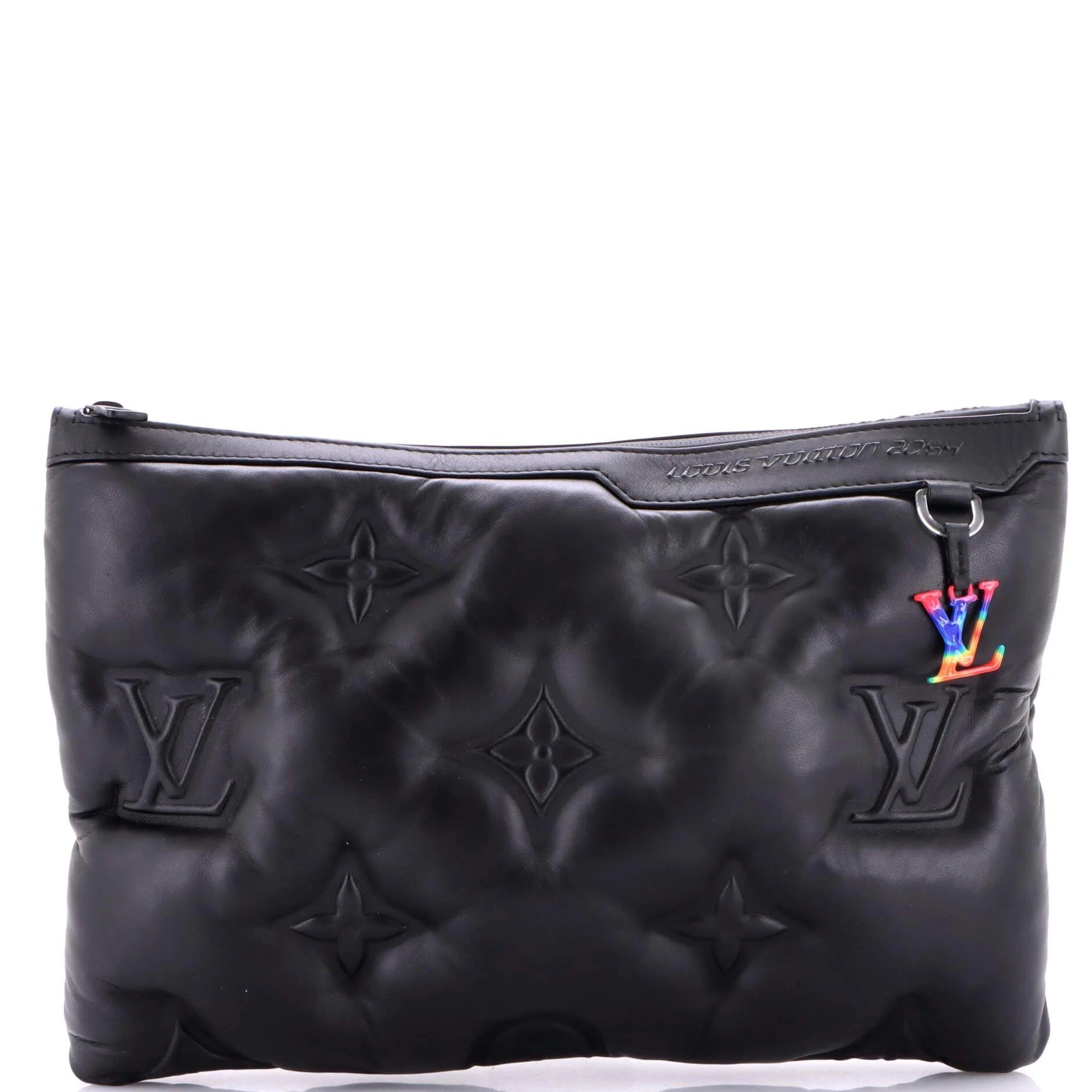 Leather clutch bag