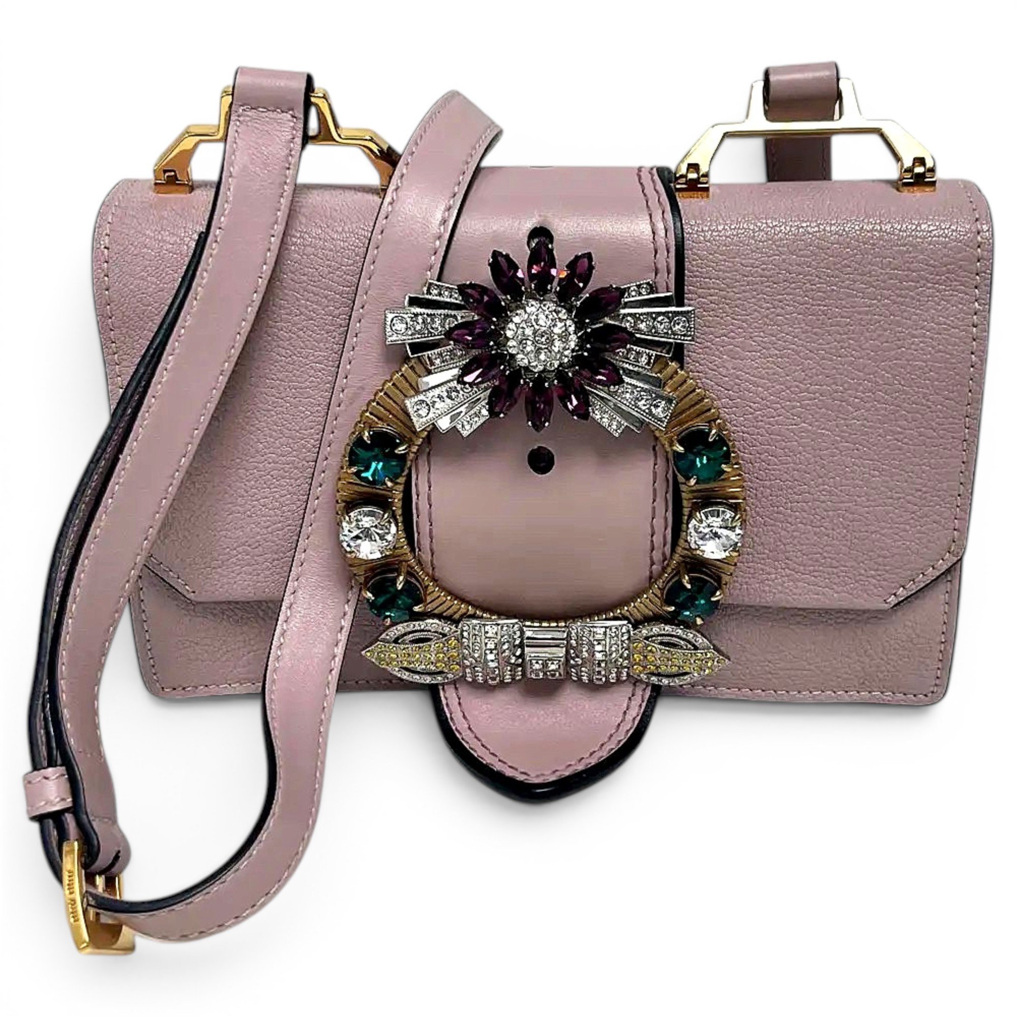 Miu Lady leather handbag