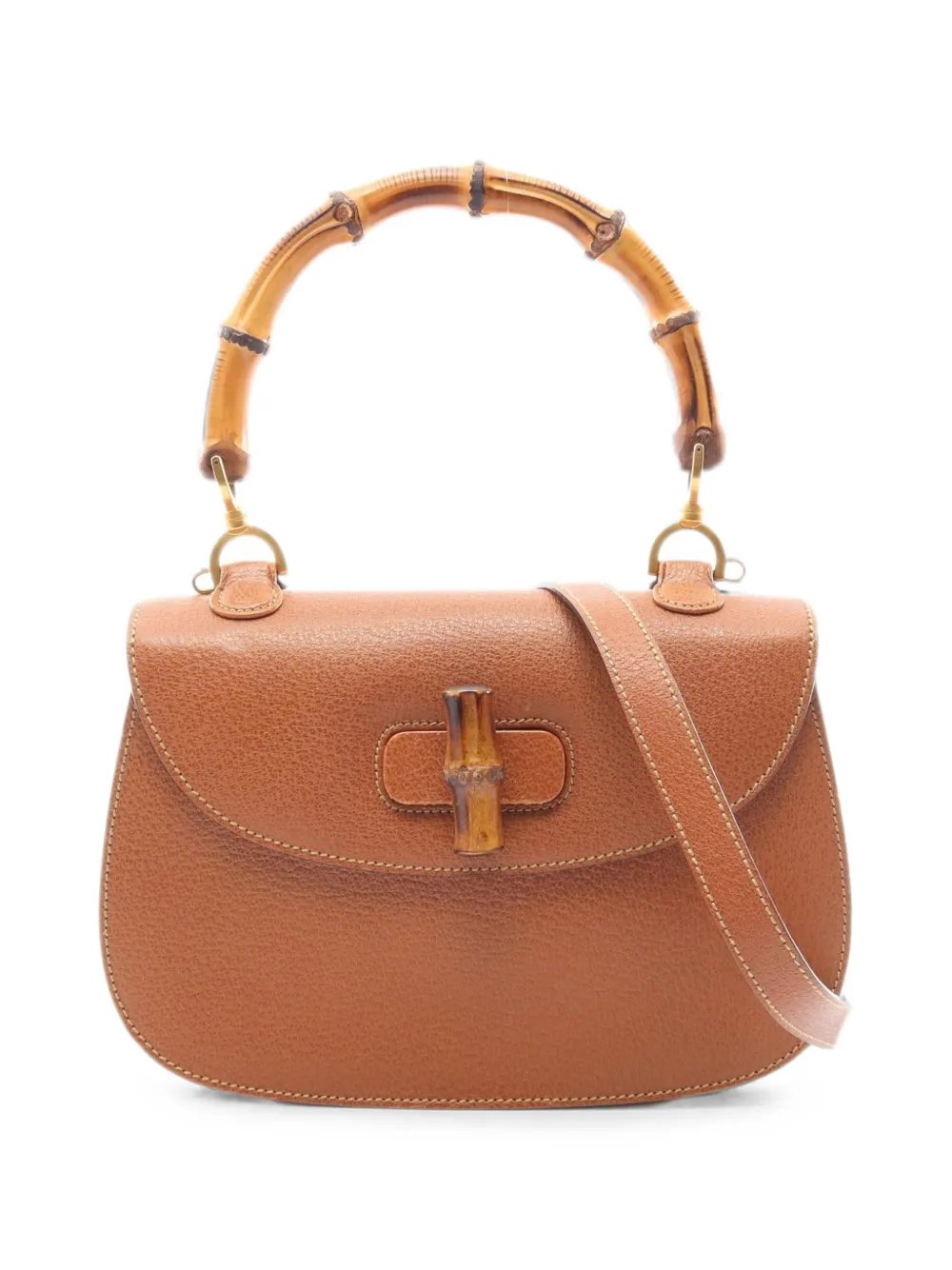 2010s Bamboo leather tote bag