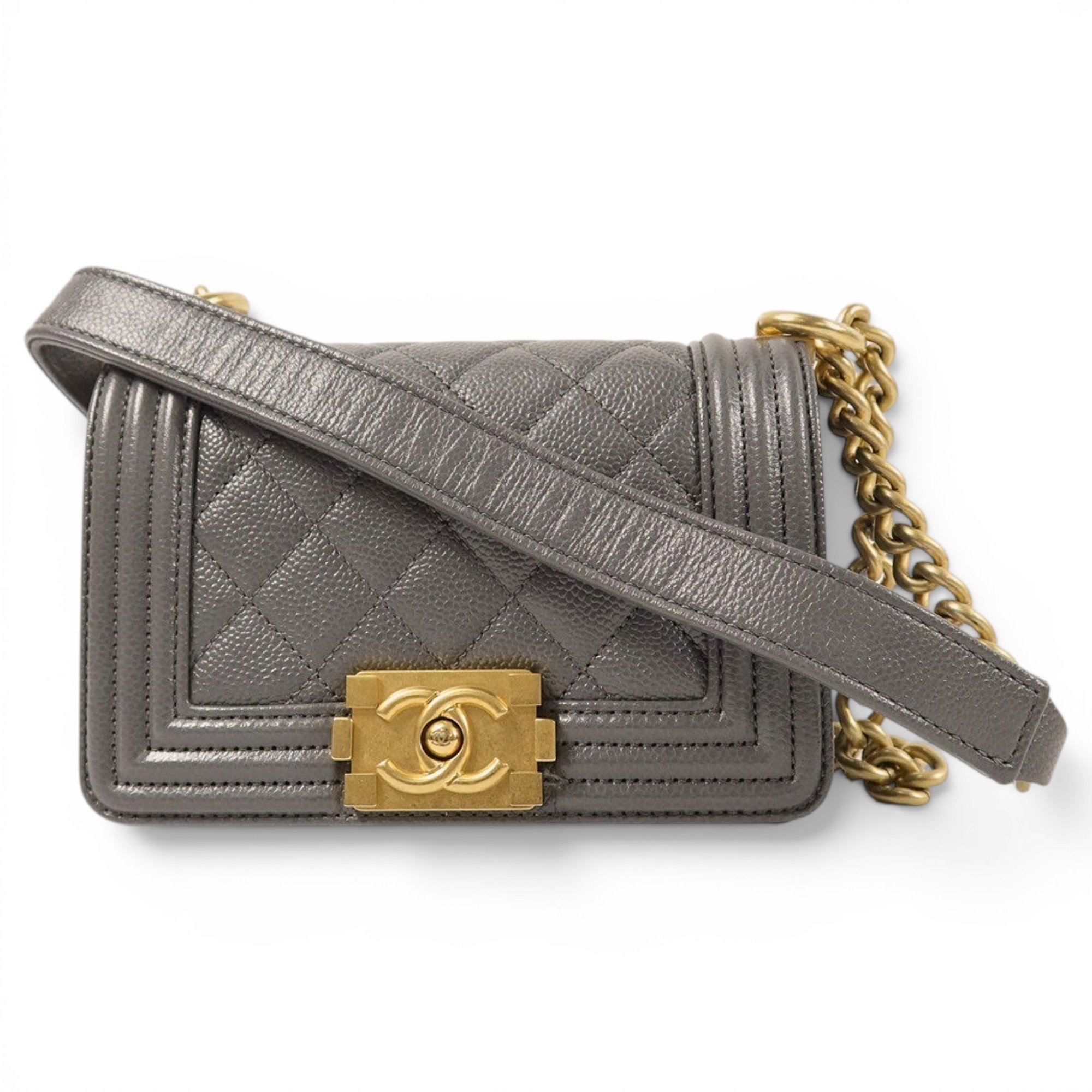 Wallet On Chain Boy leather crossbody bag