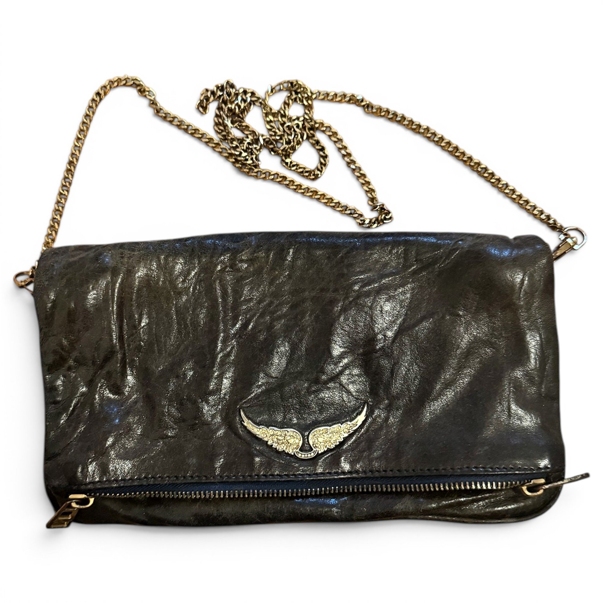 Rock leather crossbody bag