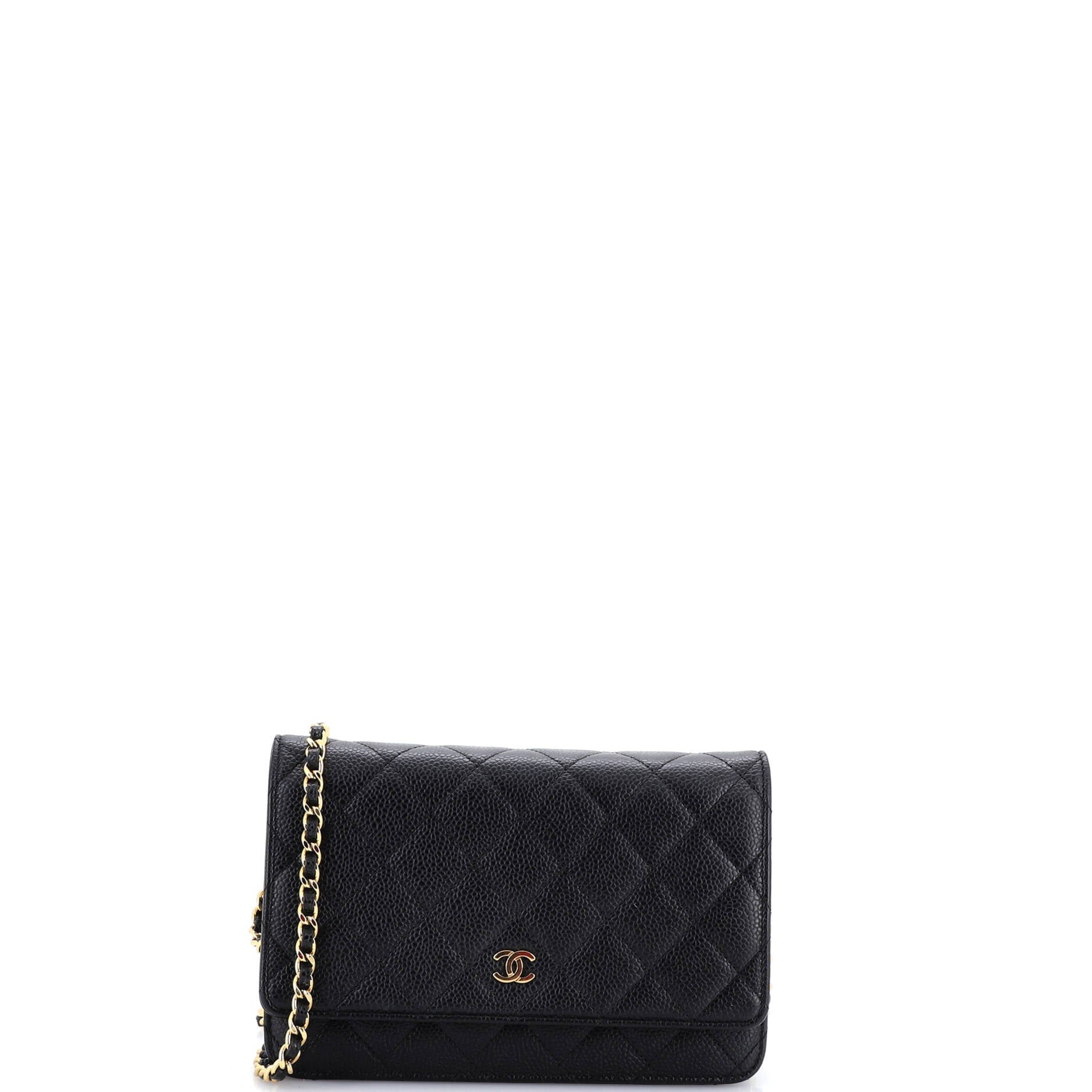 Wallet on Chain Quilted Caviar