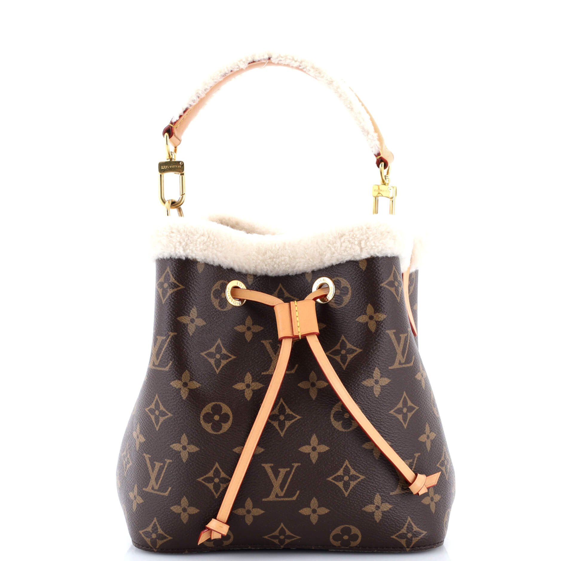 Louis Vuitton NeoNoe Handbag Monogram Canvas with Shearling BB