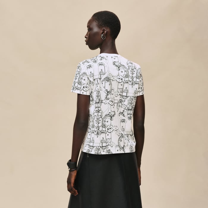 Blanc "Ferronnerie Remix" Straight T-shirt
