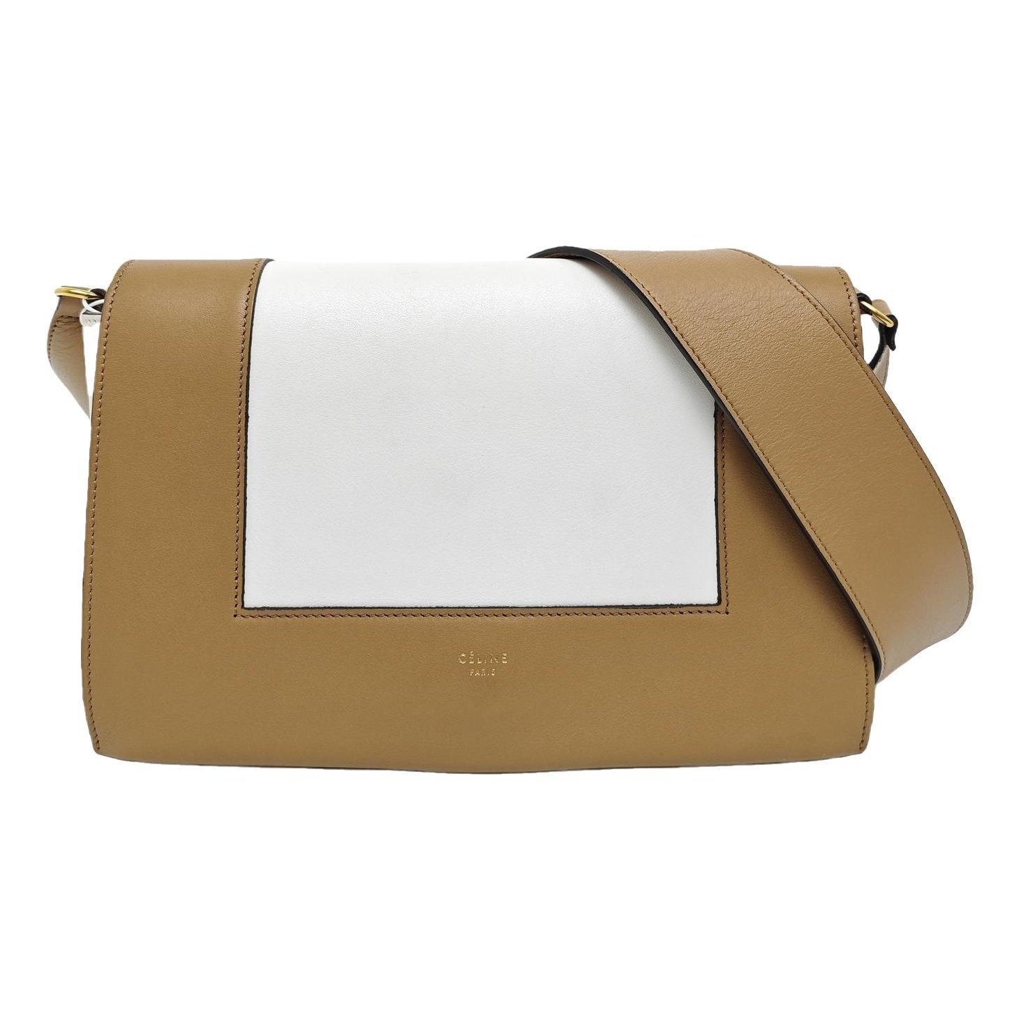 Frame leather handbag