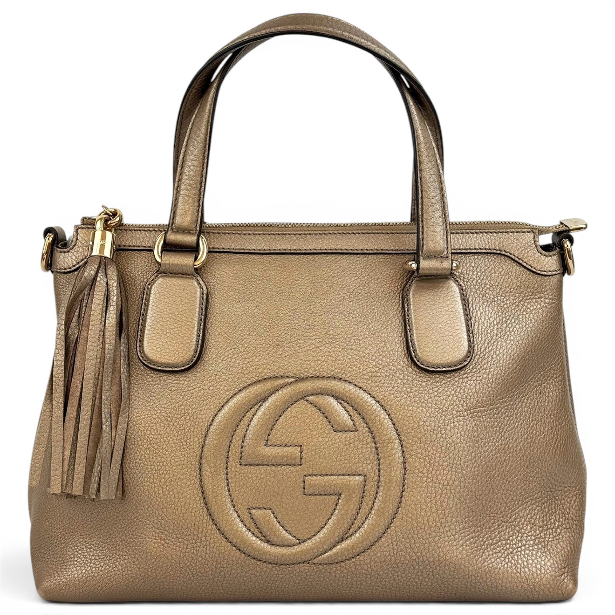 Soho Top Handle leather handbag