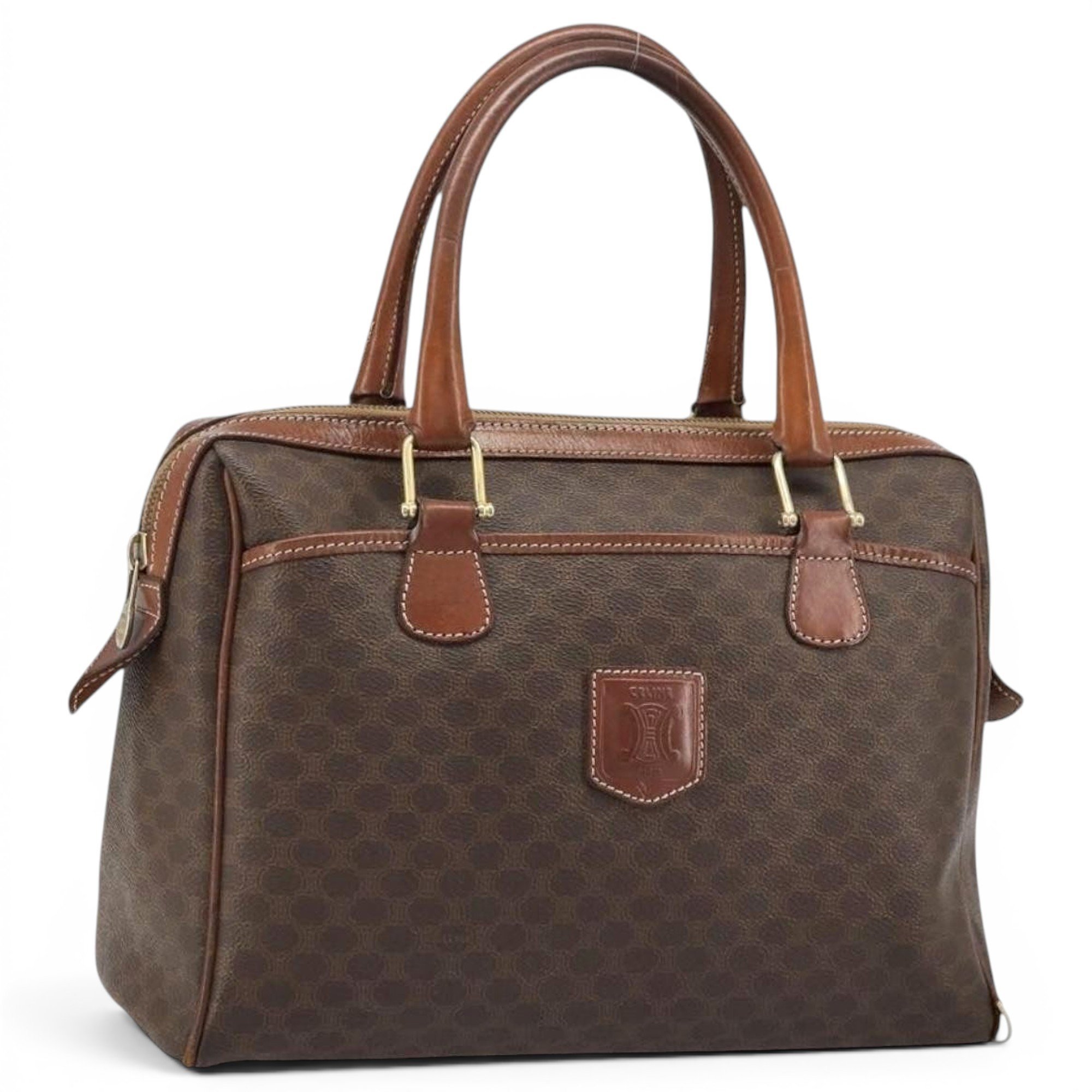 Patent leather travel bag