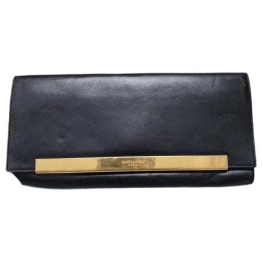 Leather clutch bag