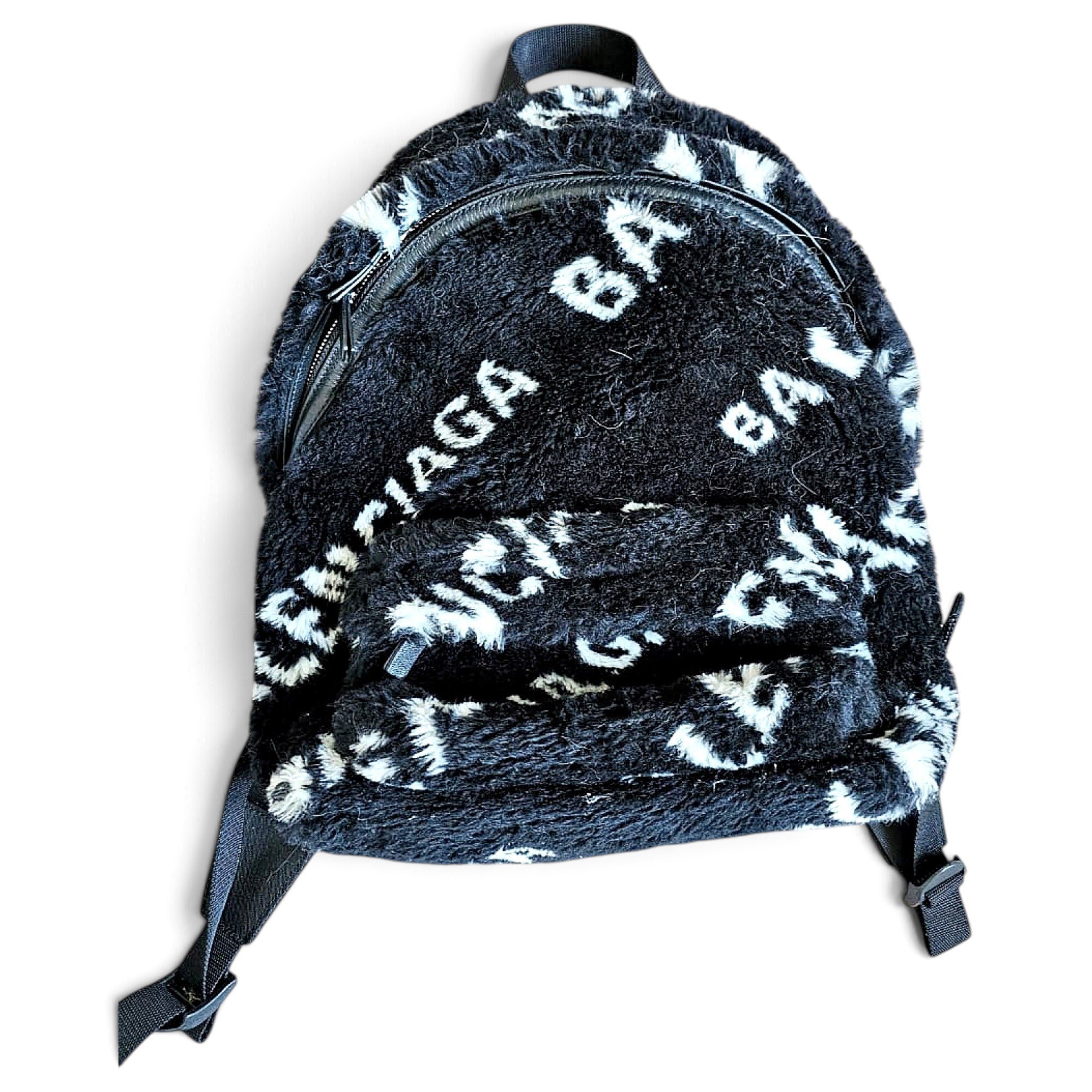 Faux fur backpack