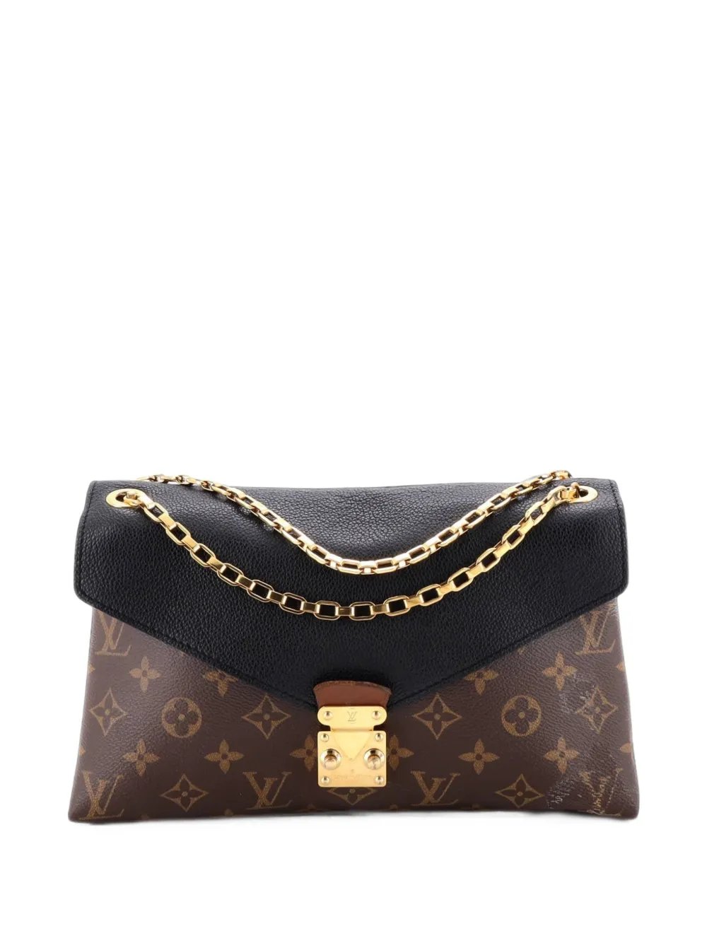 Pallas Chain Monogram Canvas and Calfskin shoulder bag