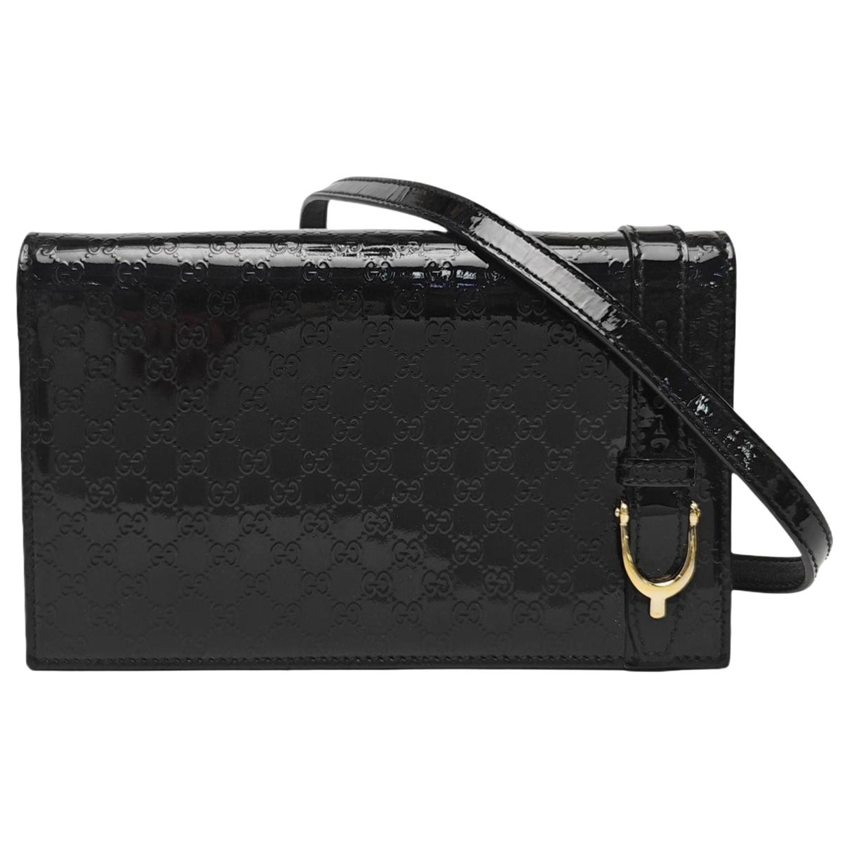 Stirrup patent leather mini bag