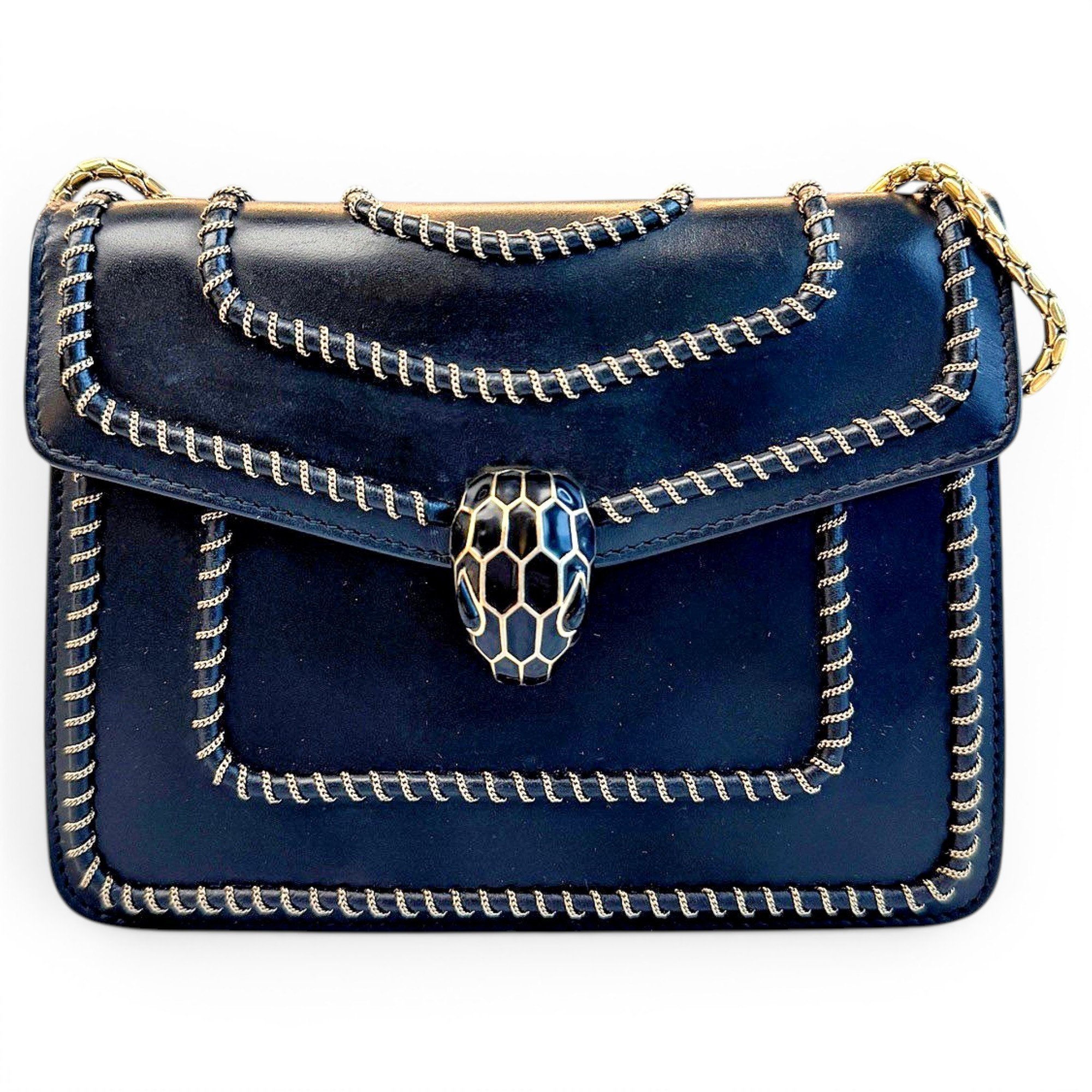 Serpenti leather handbag