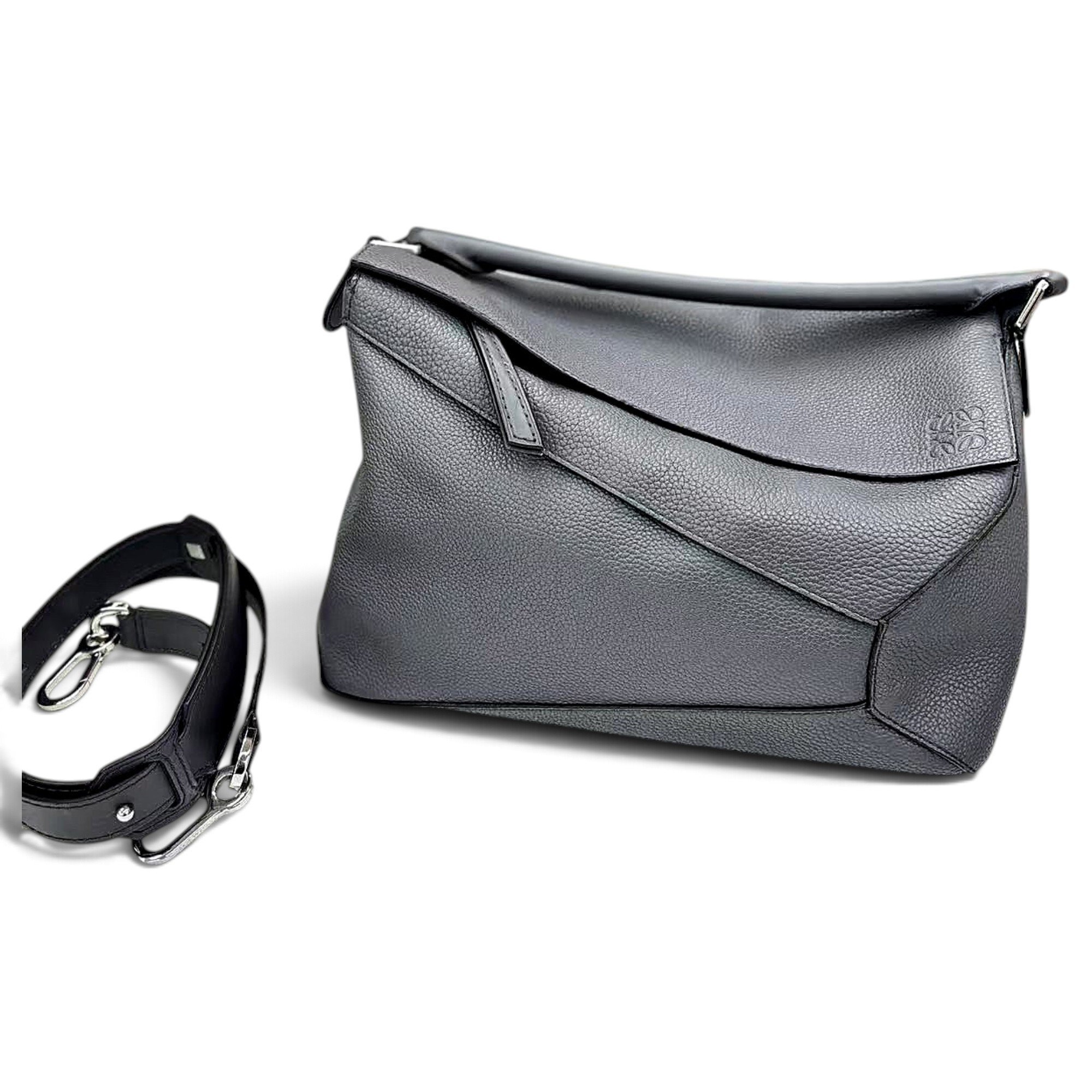 Puzzle leather handbag