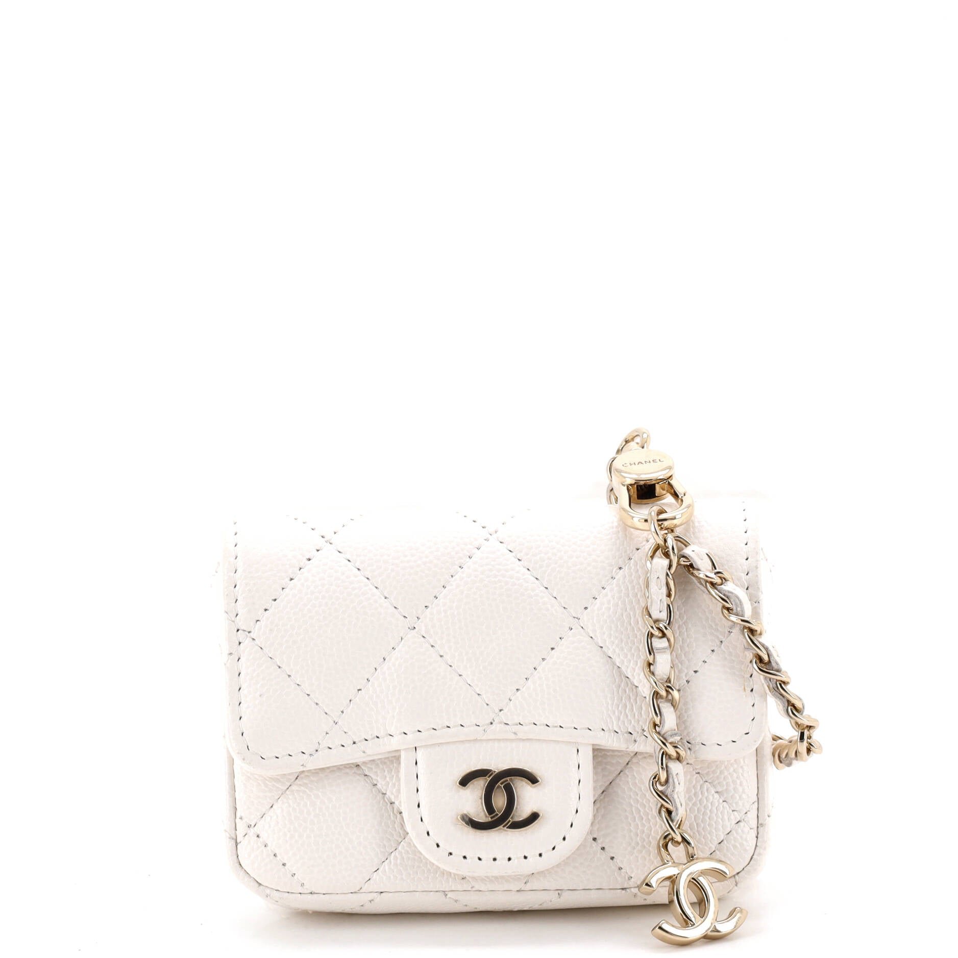 Classic Flap Chain Belt Bag Quilted Caviar Mini