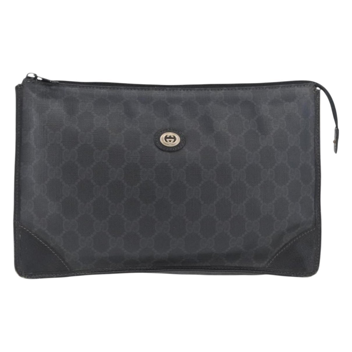 Leather clutch bag