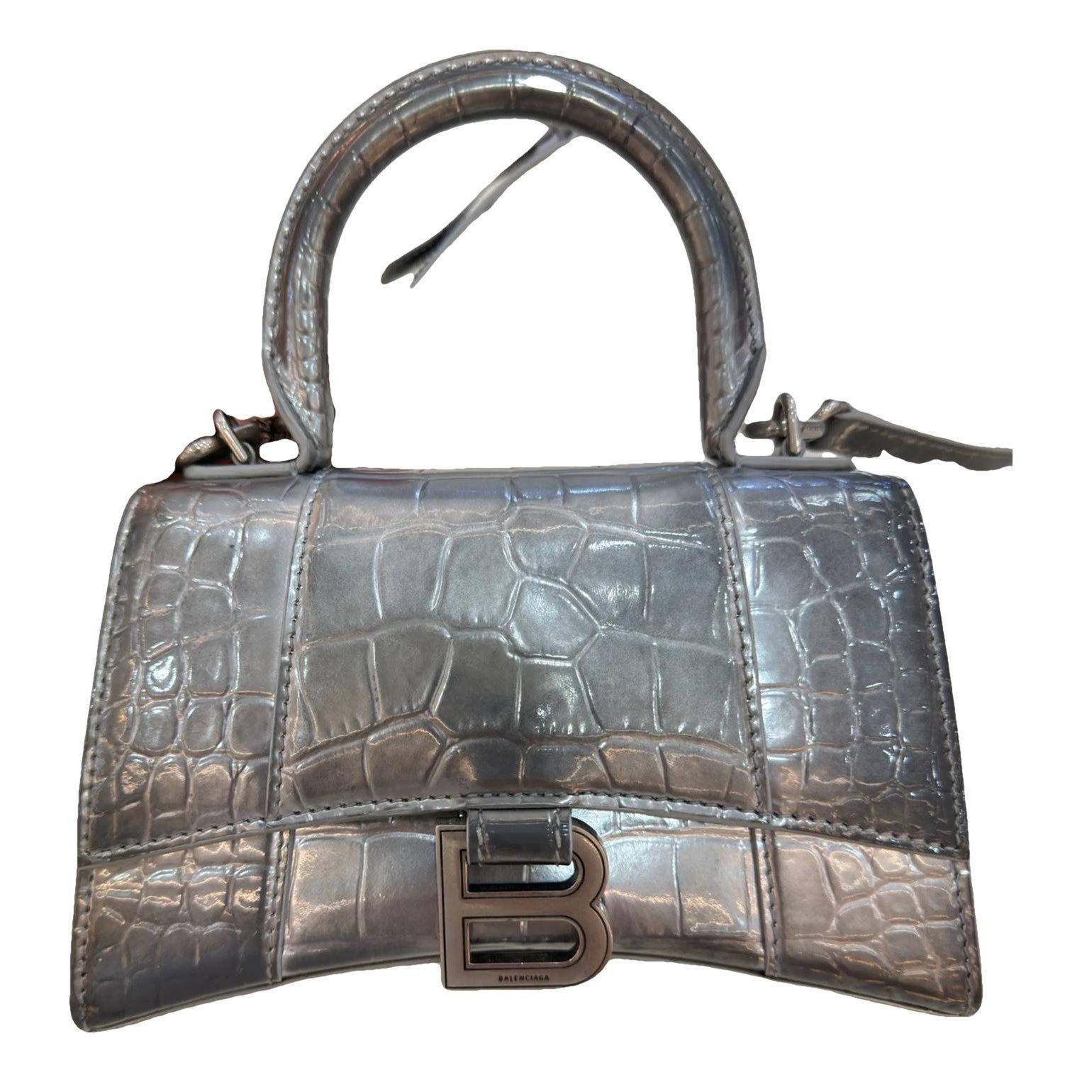 Hourglass leather crossbody bag