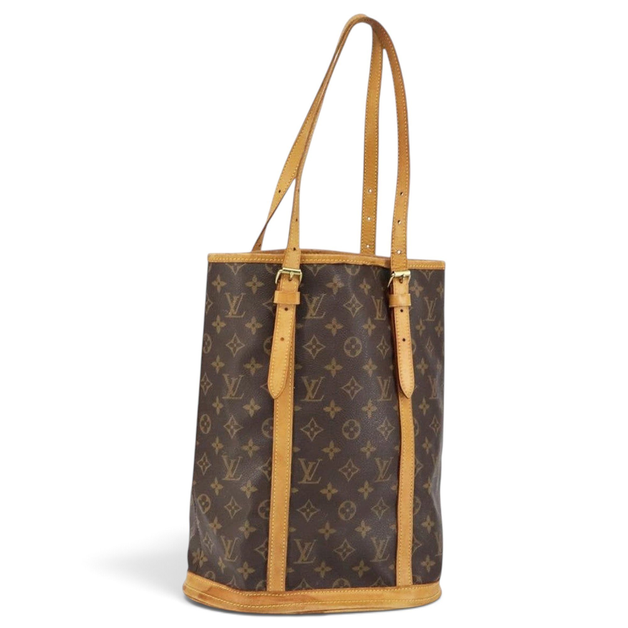 Bucket leather handbag