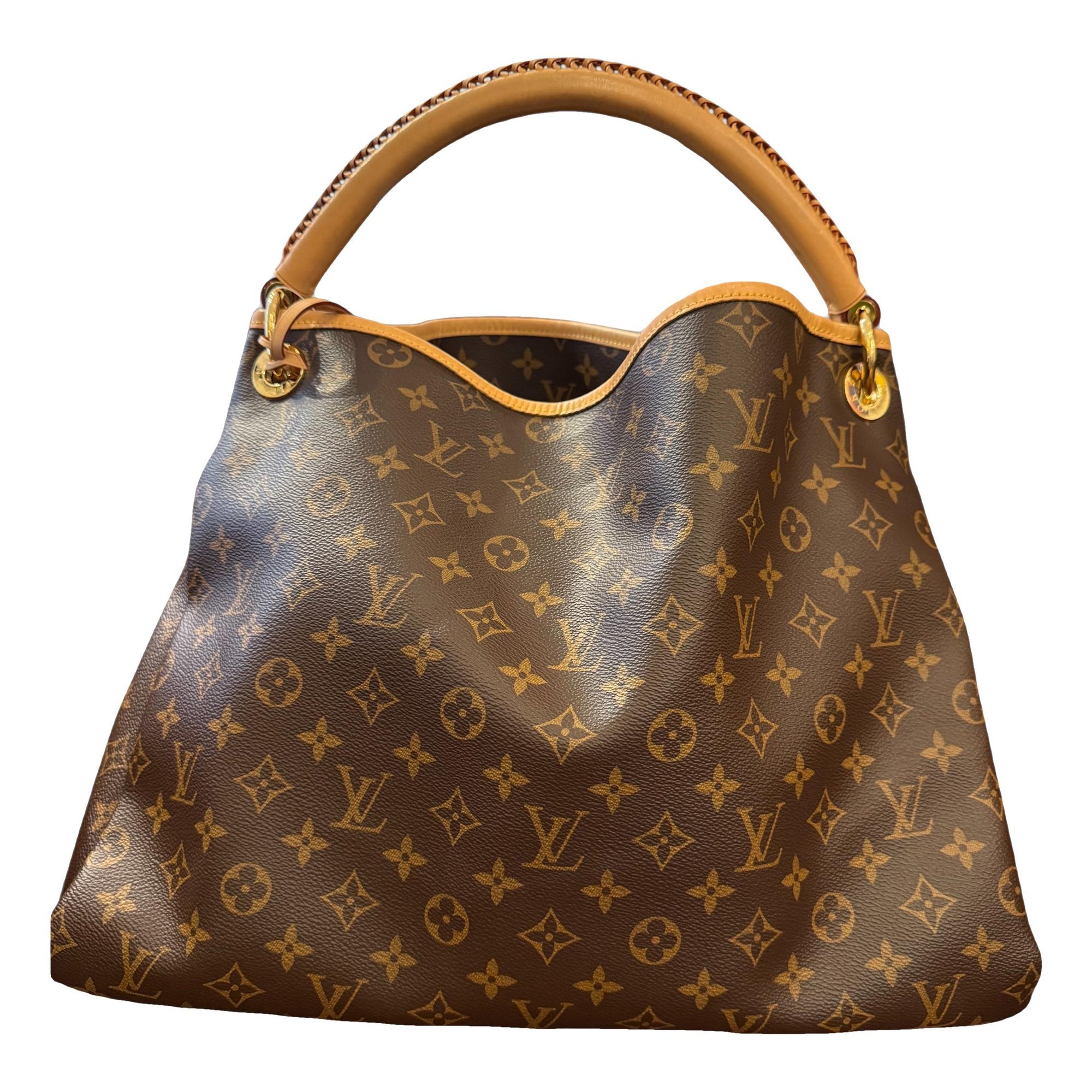 Artsy leather handbag