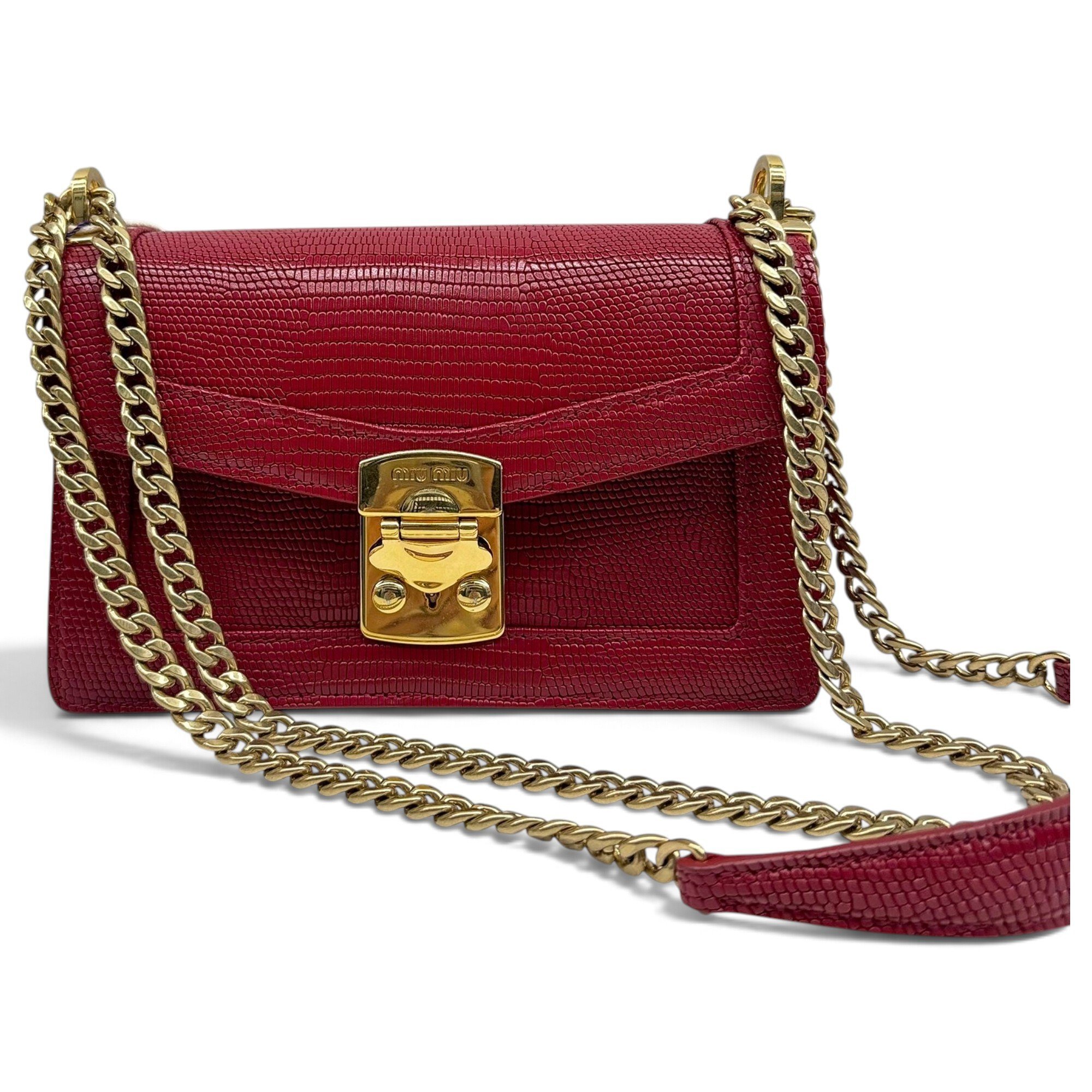 Miu Confidential leather handbag