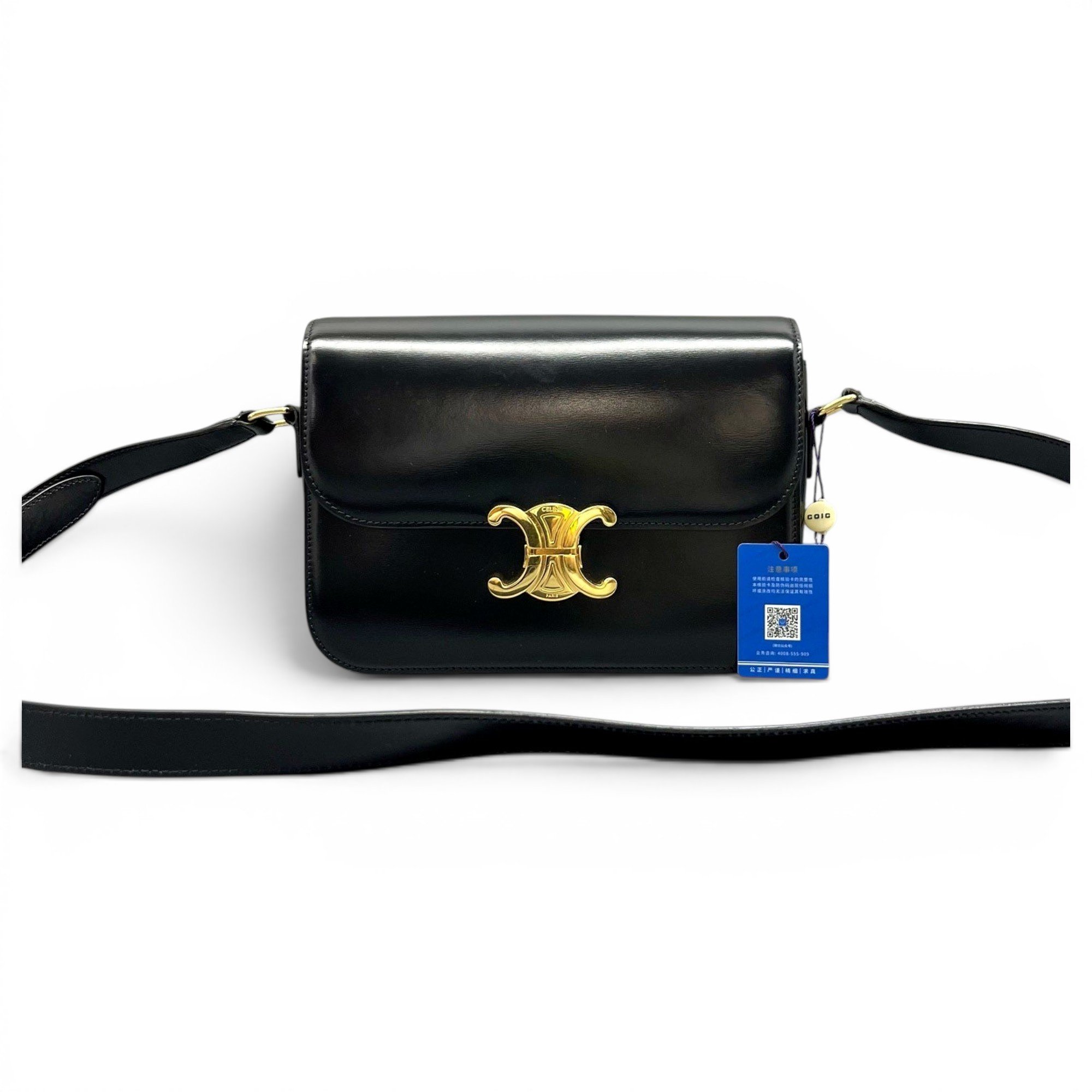Triomphe leather handbag