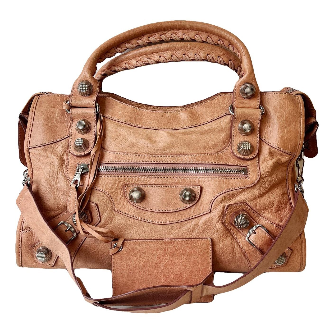 City leather handbag