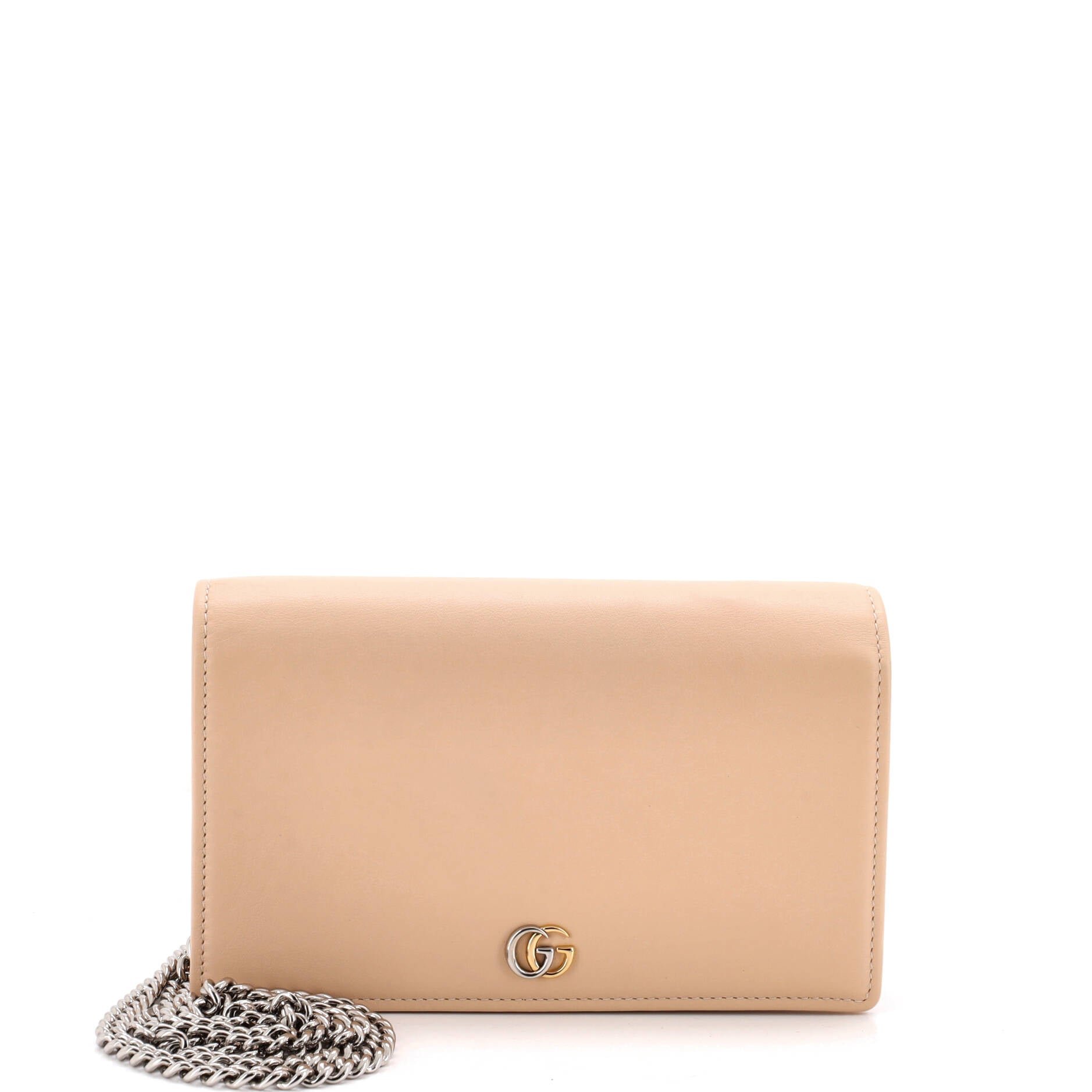 Petite GG Marmont Chain Wallet Leather Mini