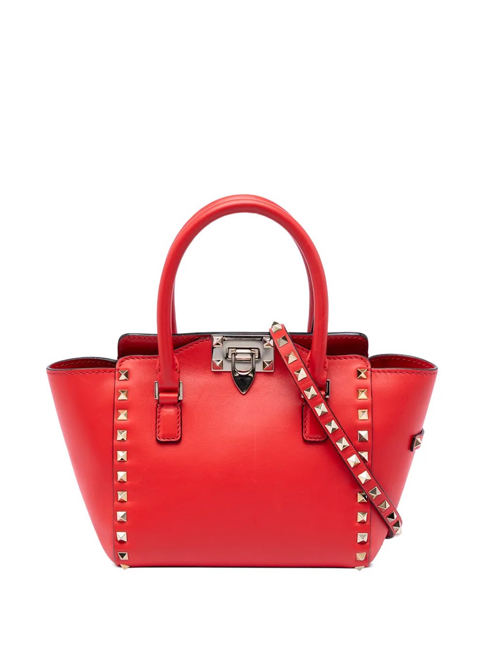 2000-2017 Mini Leather Rockstud Double Handle Tote satchel