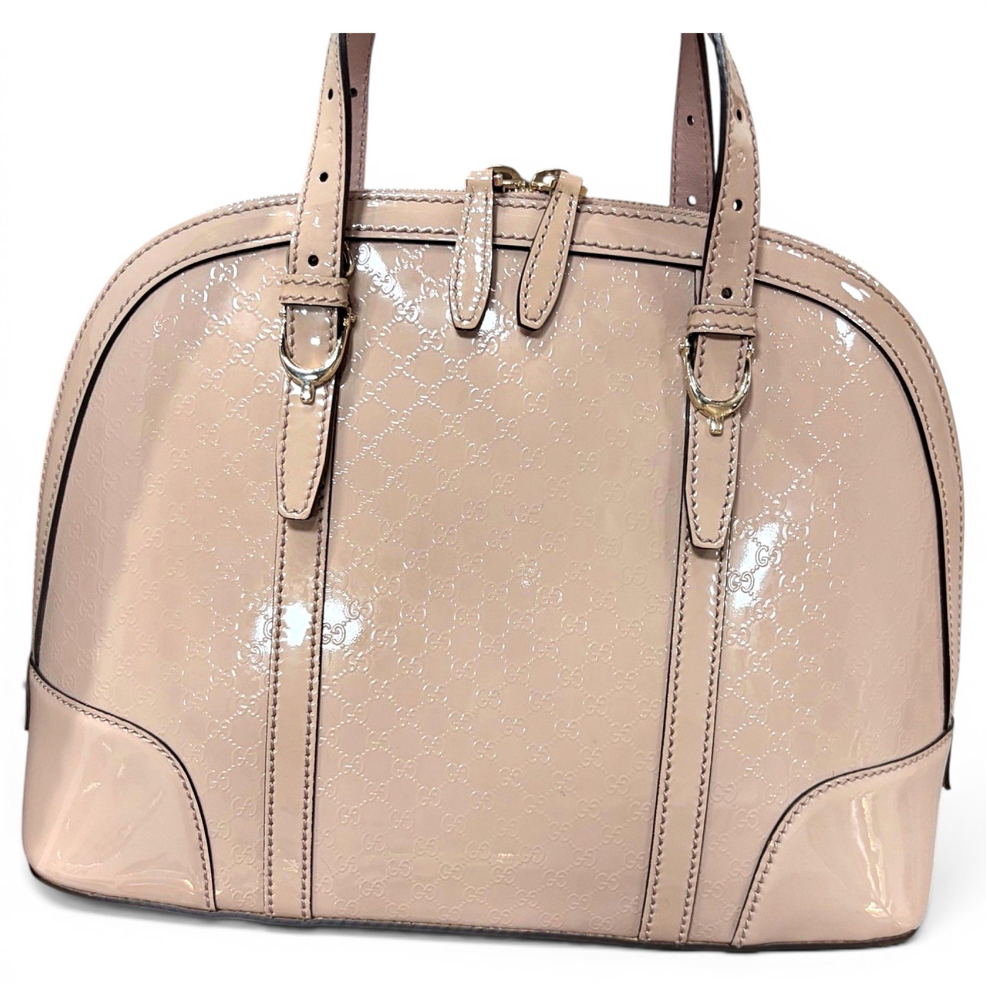 Dôme patent leather handbag