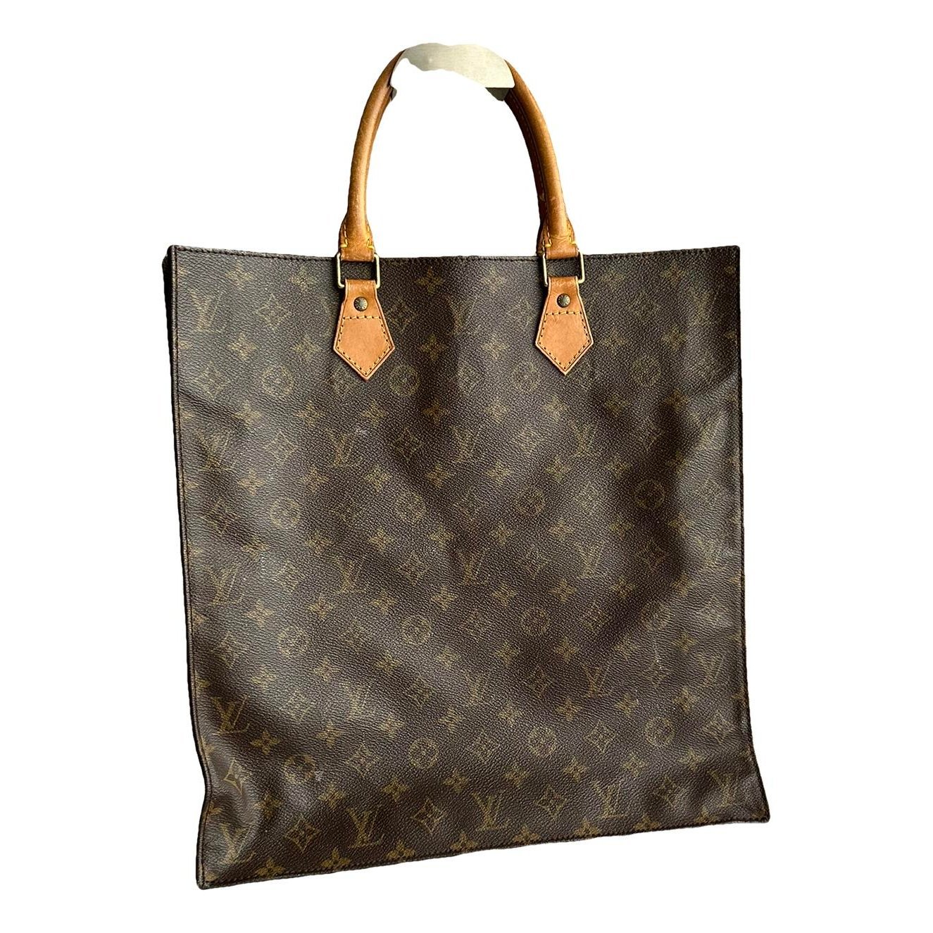 Plat leather handbag
