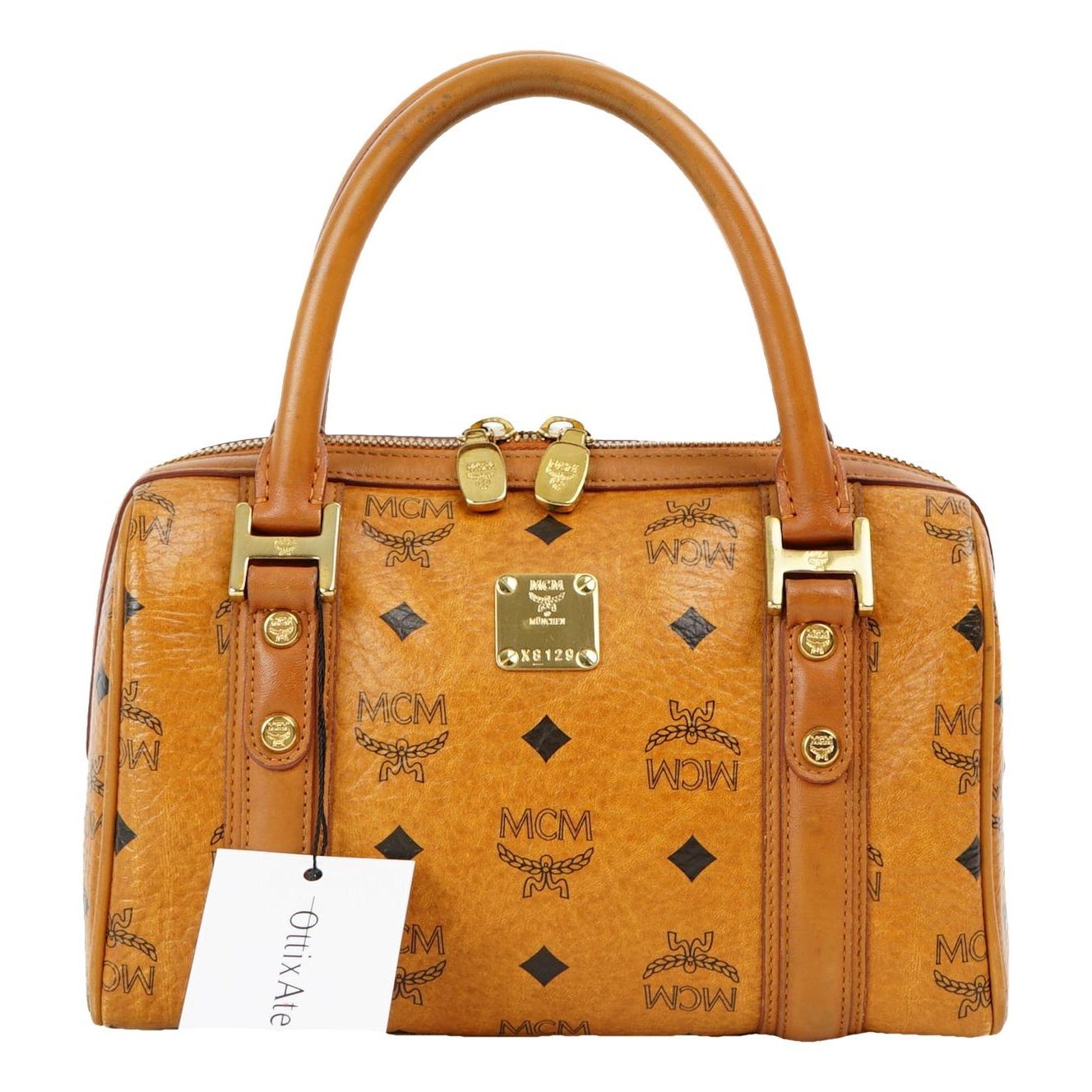 Boston leather handbag