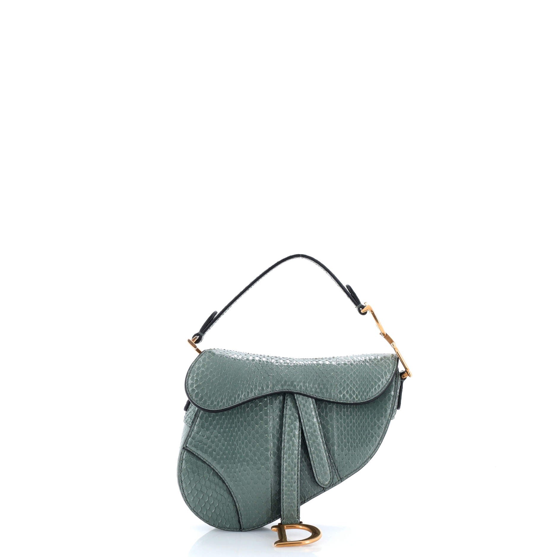Dior Saddle Handbag Python Mini