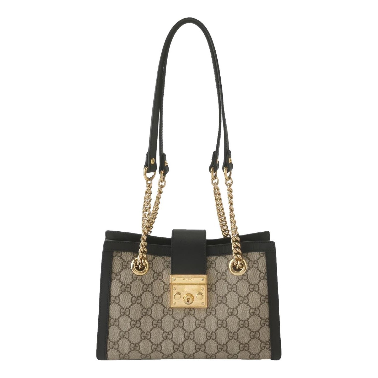 Padlock leather handbag