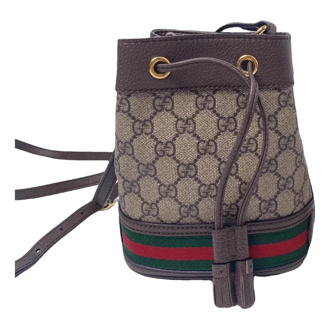 Ophidia Bucket leather handbag