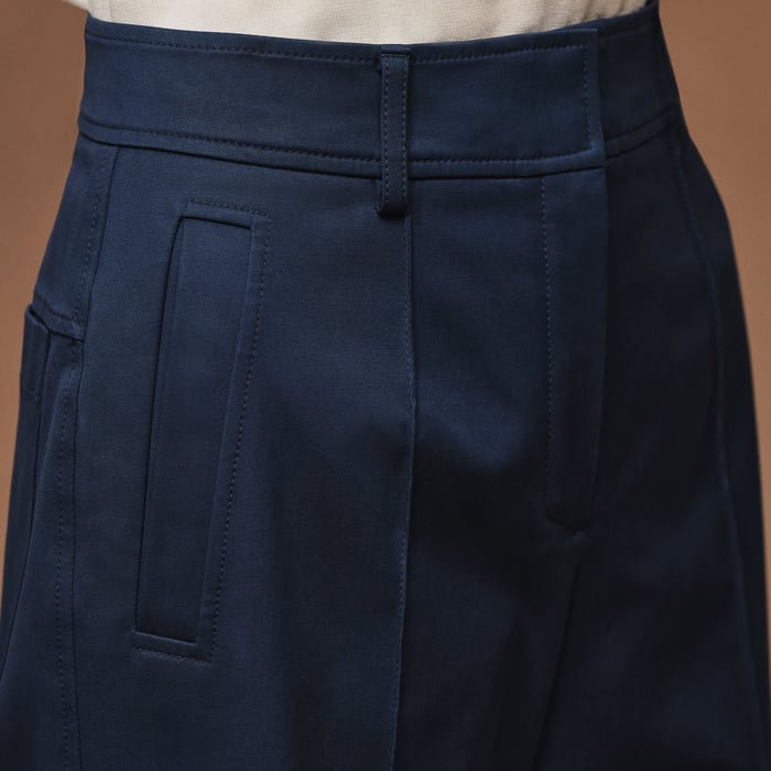 Bleu Outremer Cropped Pants