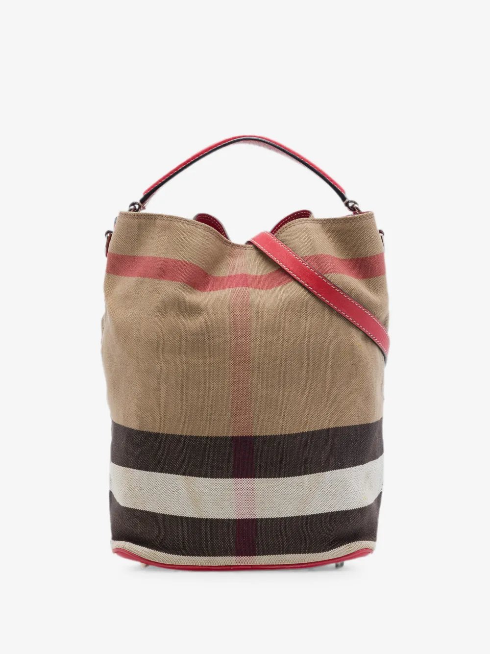 2000-2017 Medium Mega Check Canvas Ashby Bucket Bag satchel