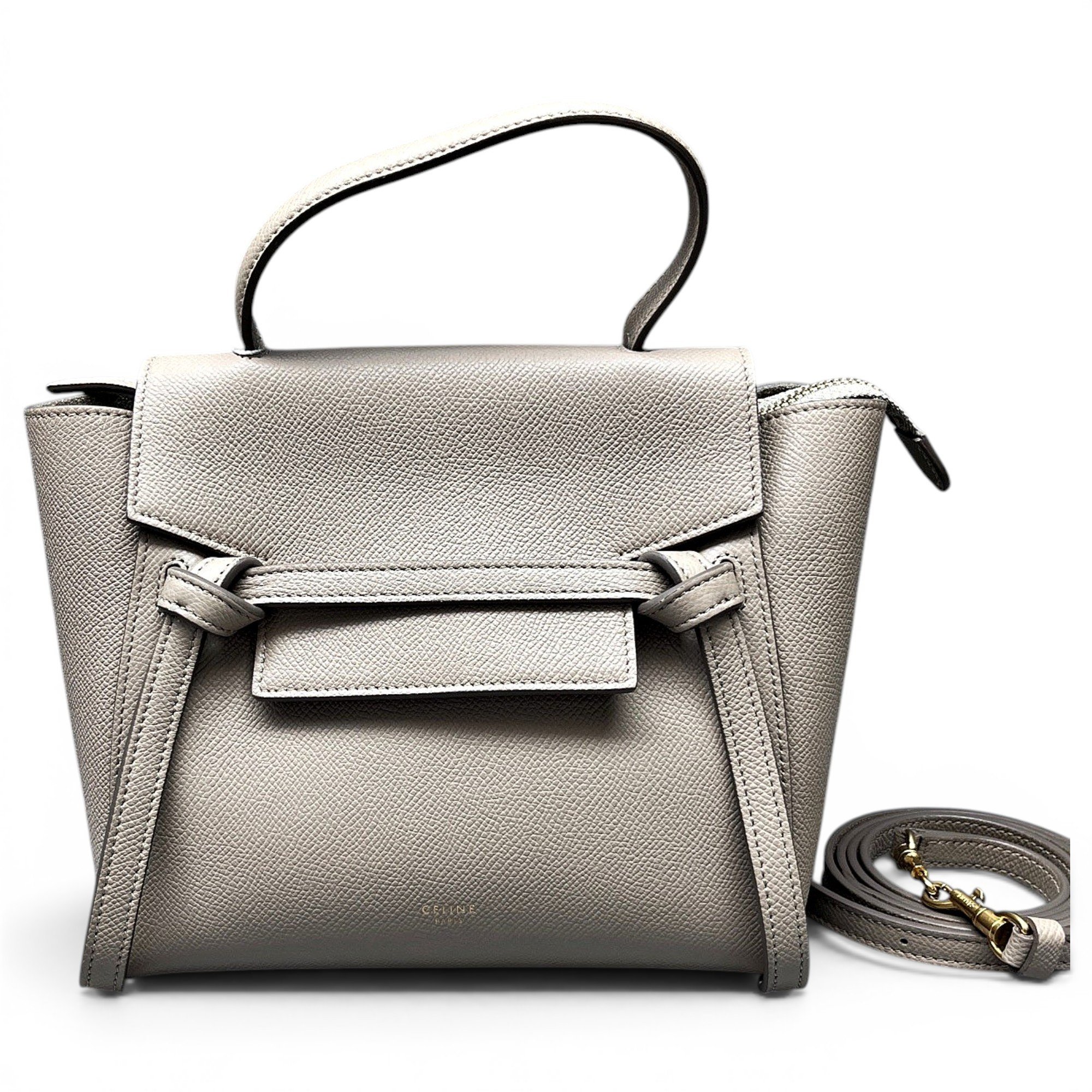 Belt leather handbag