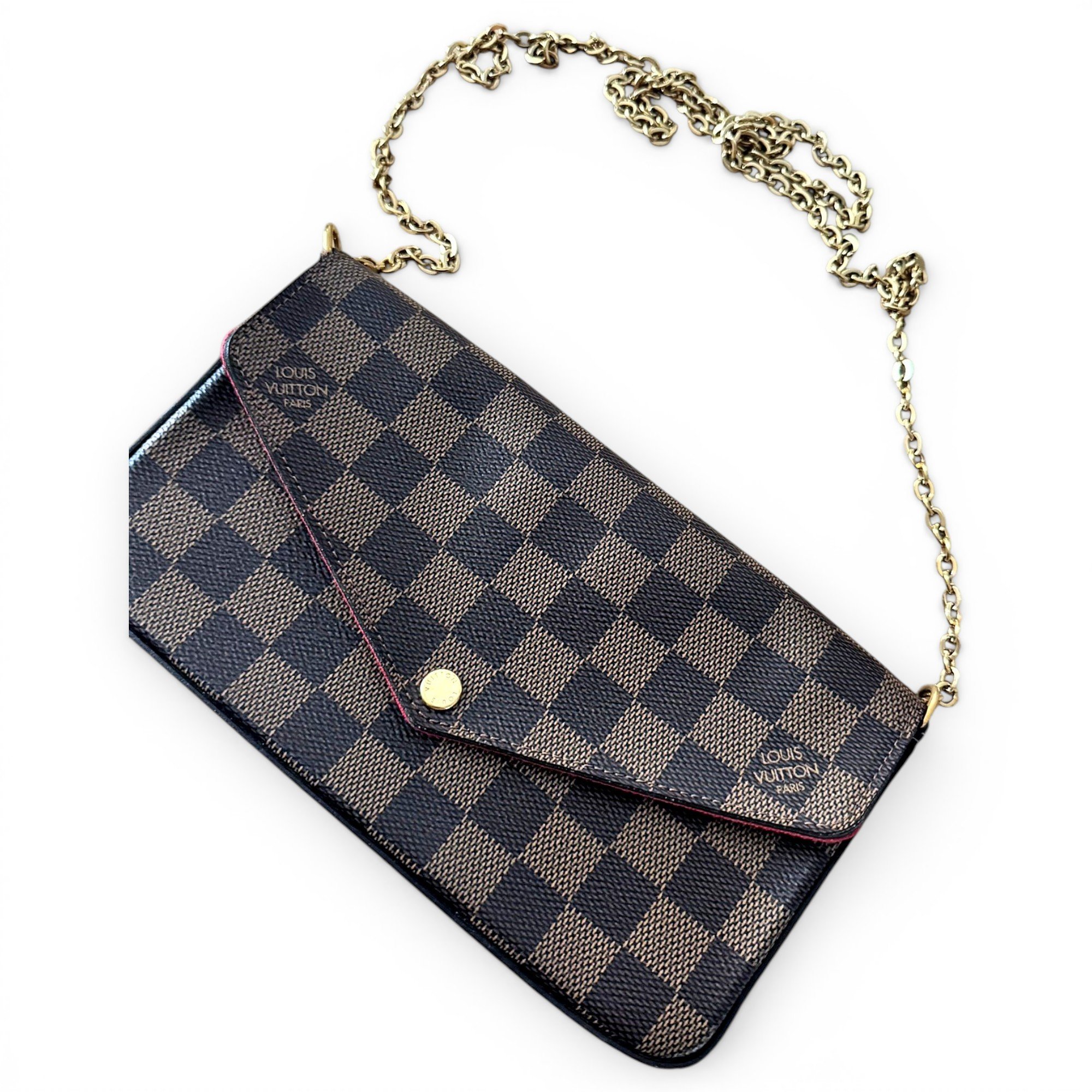 Leather clutch bag