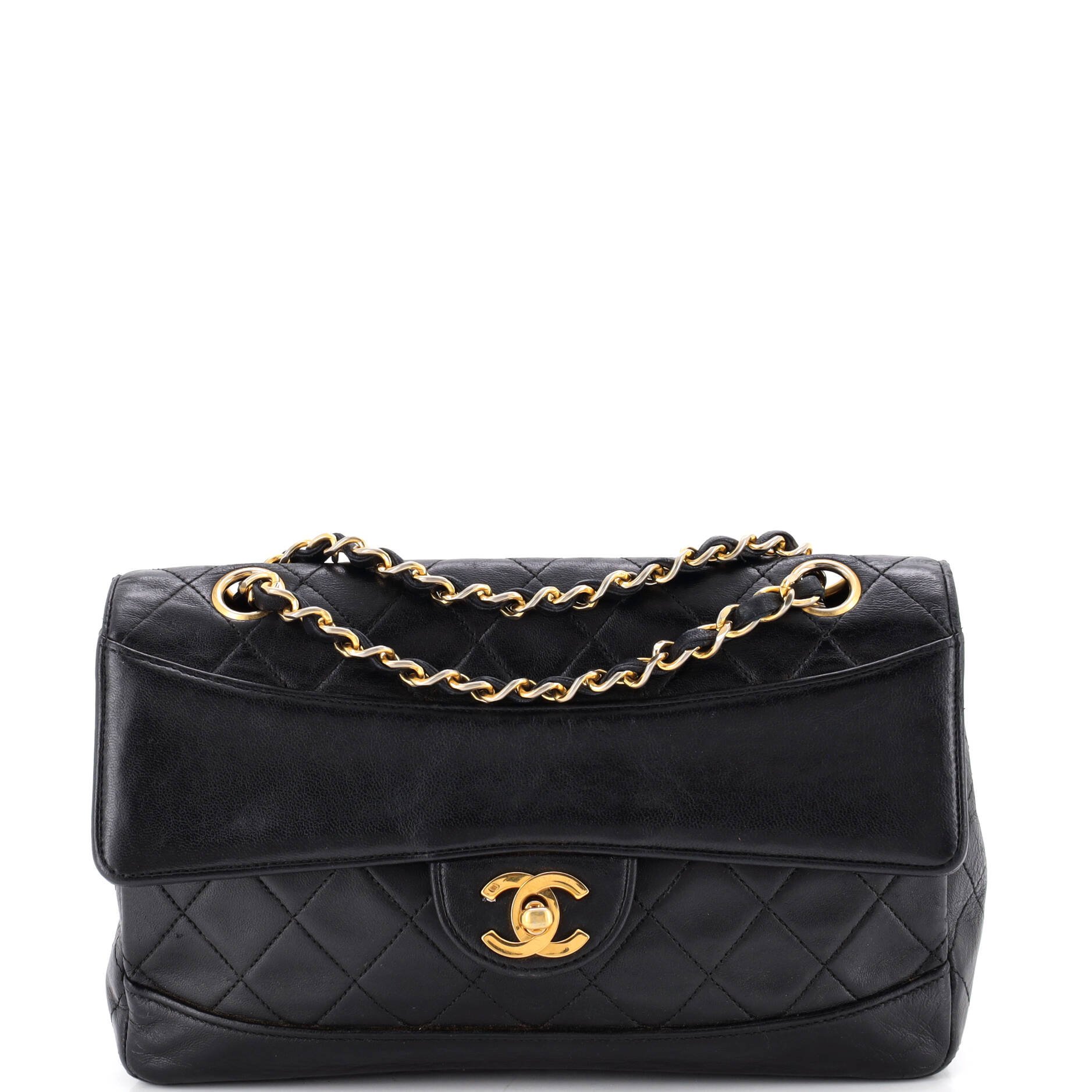 Vintage CC Chain Flap Bag Quilted Lambskin Medium