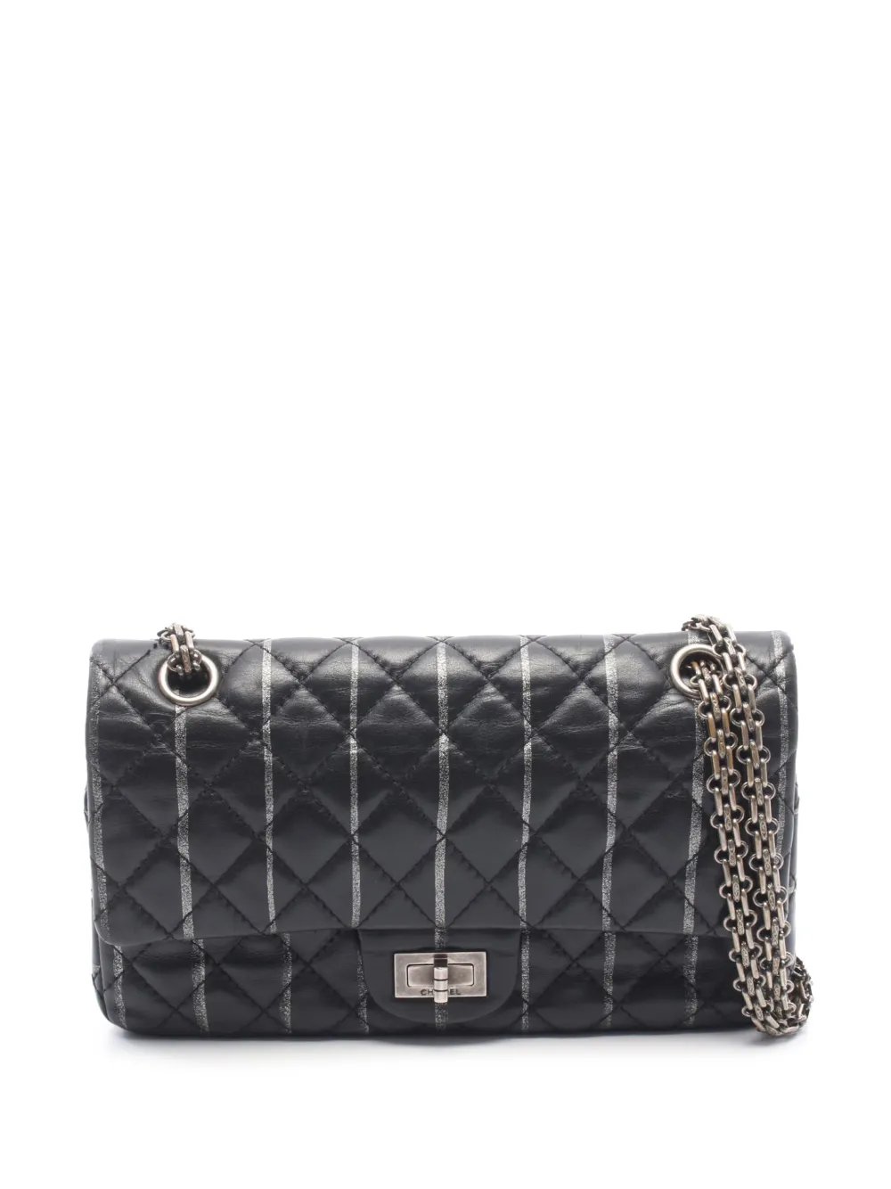 2019 Quilted Striped Aged Calfskin Reissue 2.55 Double Flap 225 shoulder bag