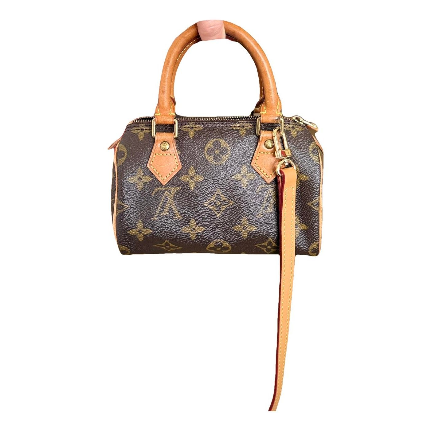 Nano Speedy / Mini HL leather crossbody bag