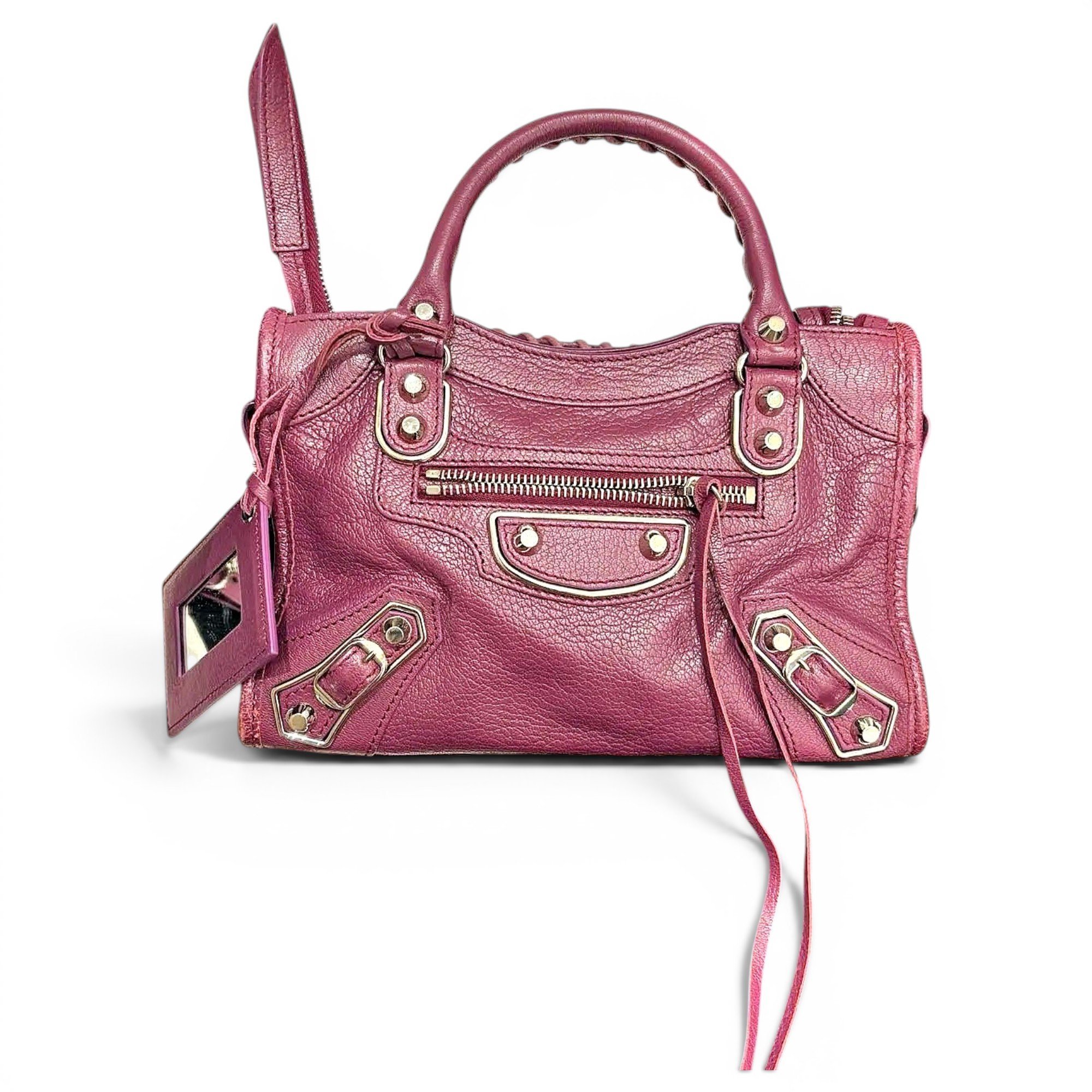 Classic Metalic leather handbag