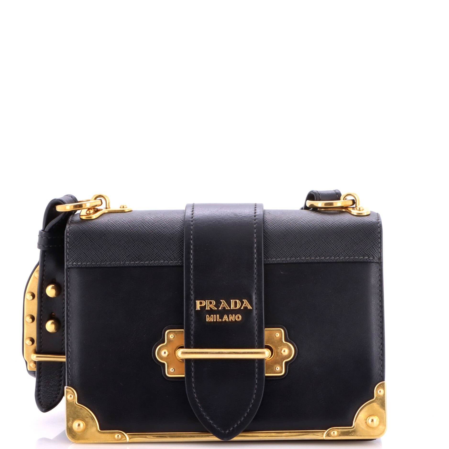 Cahier Crossbody Bag Leather and Saffiano Leather Small