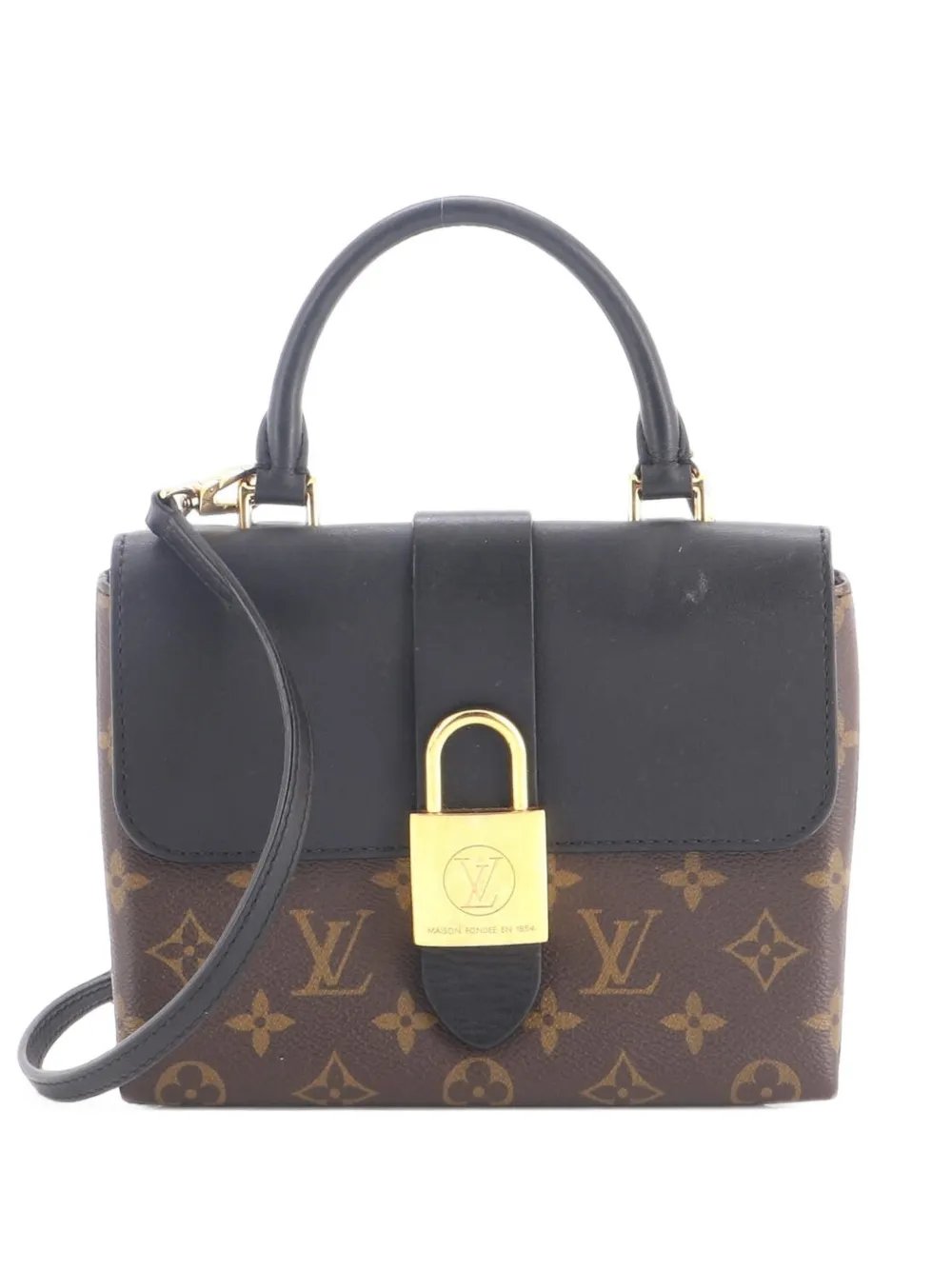 Locky Handbag Monogram Canvas with Leather BB satchel