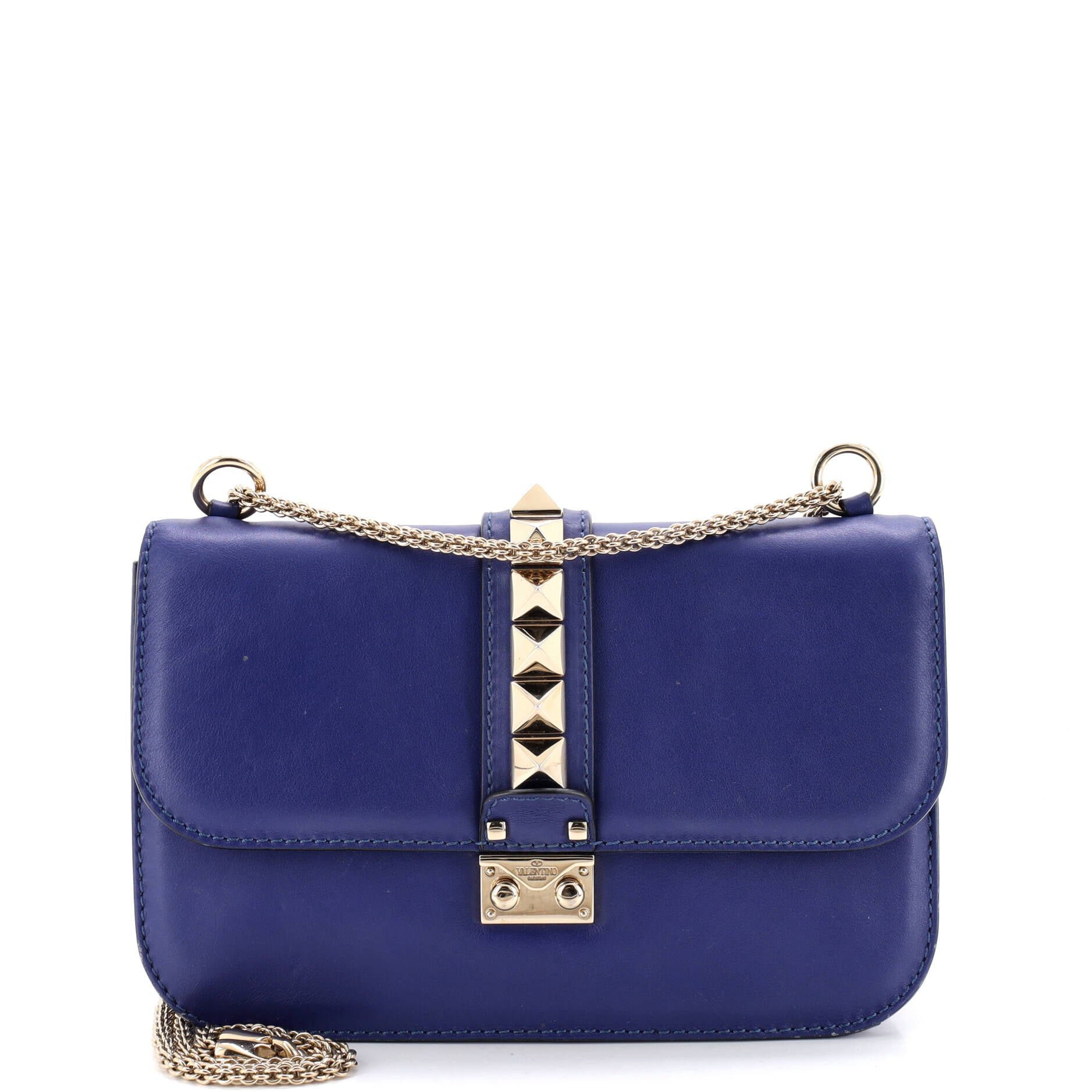 Glam Lock Shoulder Bag Leather Medium
